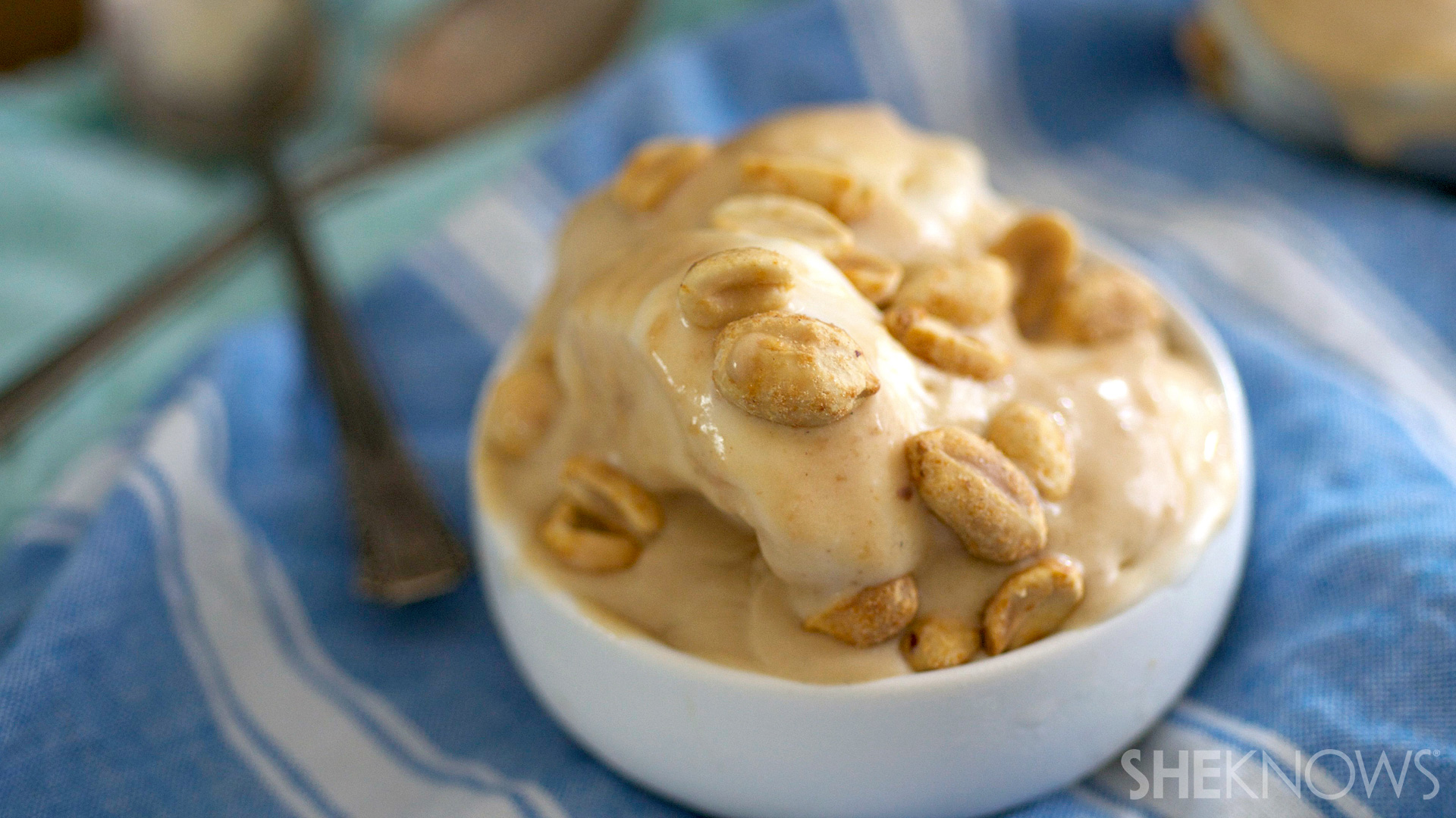 Roasted peanut butter ice cream