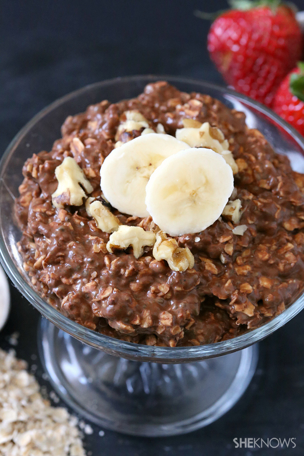 Chocolate chia seed overnight oats