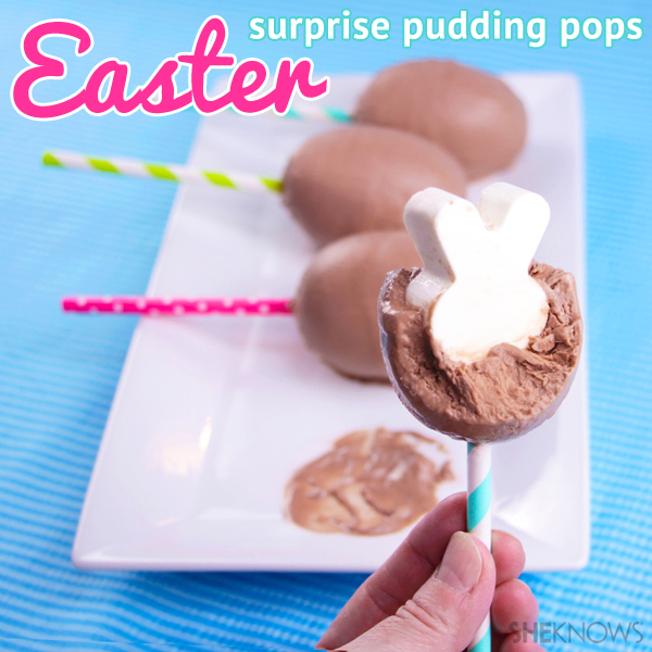 Easter surprise pudding pops recipe