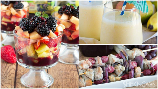 Fruit recipe collage