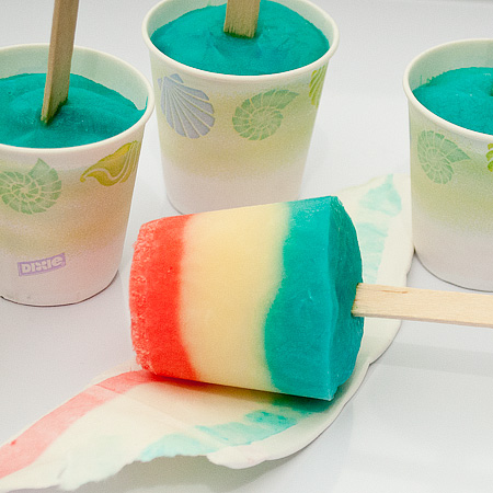 Patriotic desserts- Red, white and blue pudding pops
