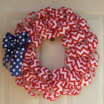 Patriotic wreaths- Patriotic ribbon wreath