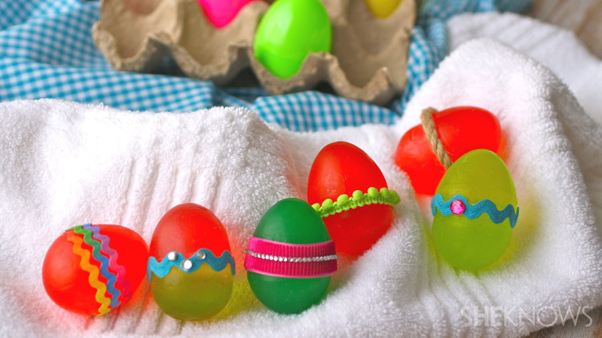 DIY Colorful Easter egg soaps