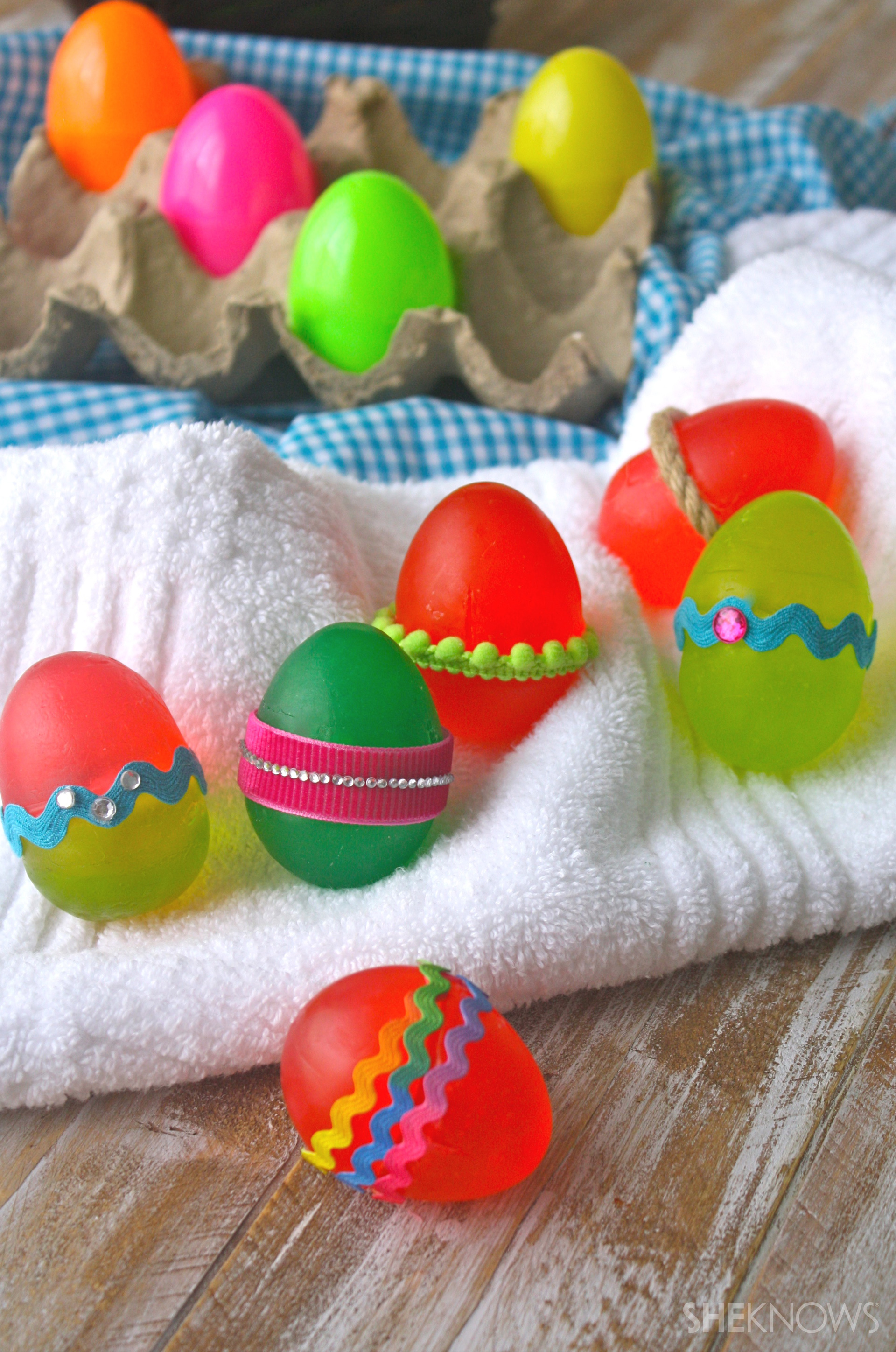 DIY Colorful Easter egg soaps