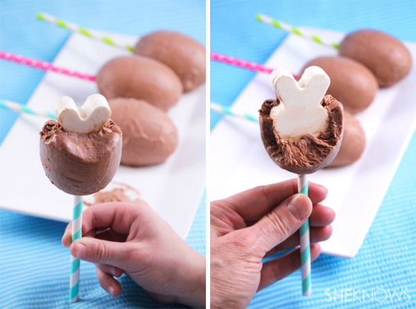 Easter surprise pudding pops recipe