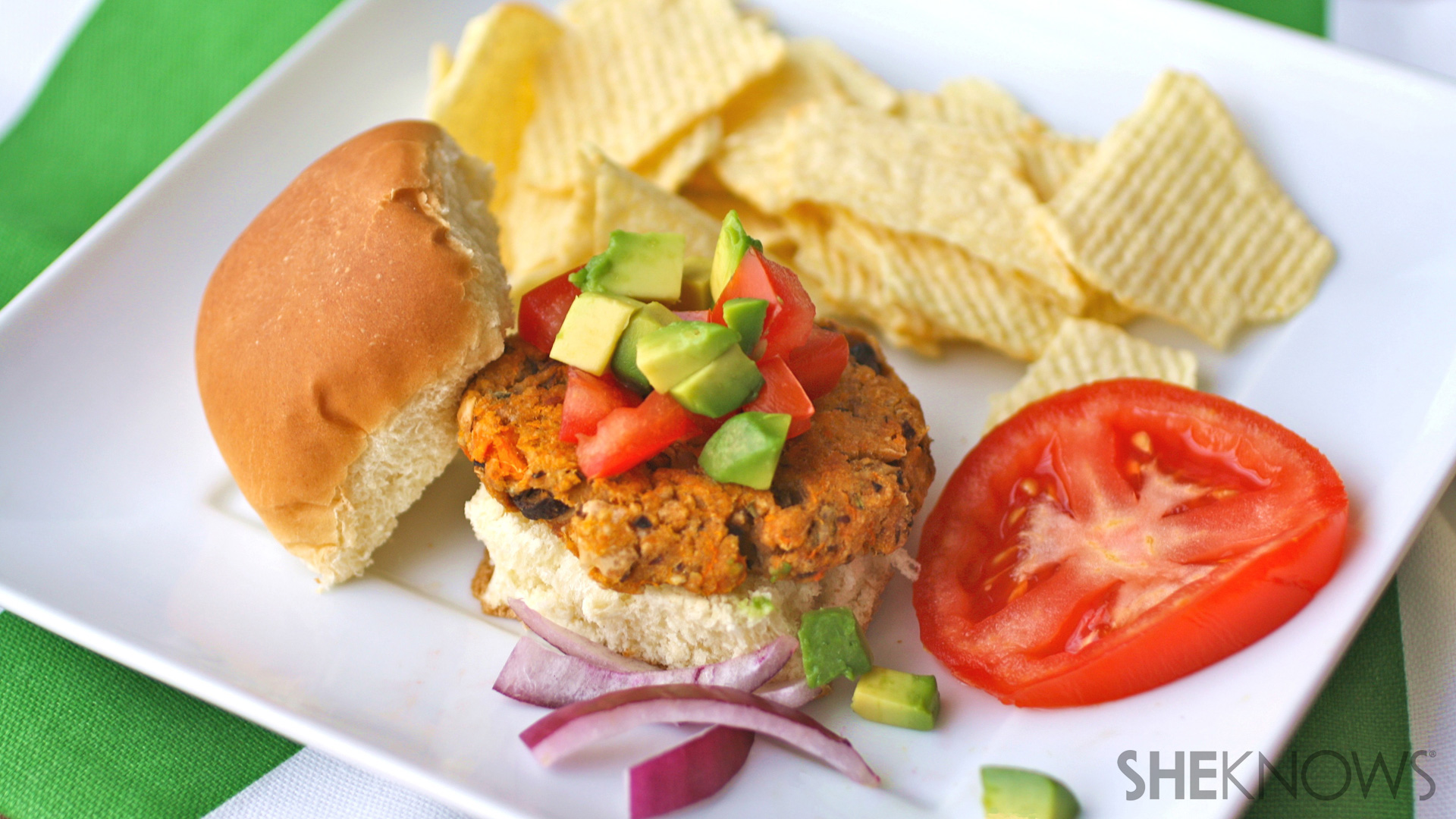 Baked white bean, mushroom & sweet potato burgers