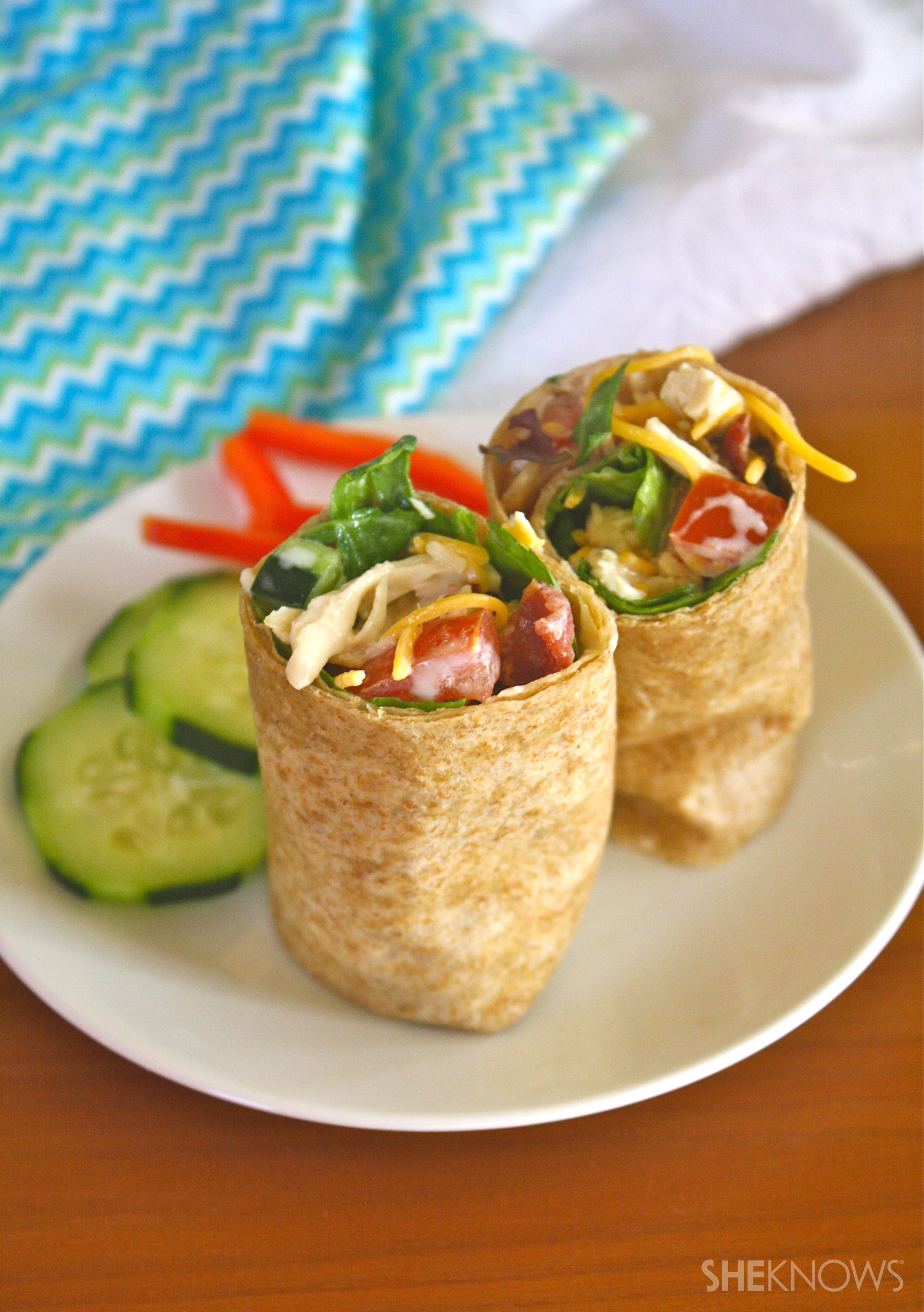 Sunday dinner: Ranch chicken and bacon wraps