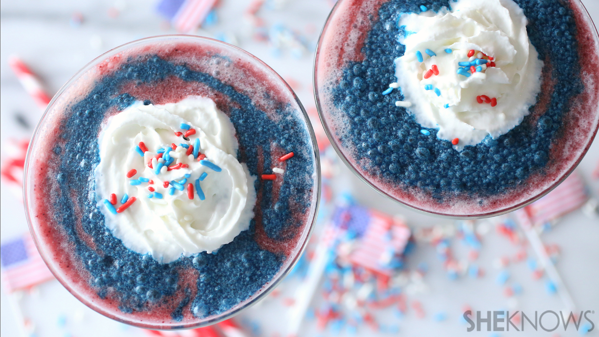 Red white and blue daiquiris