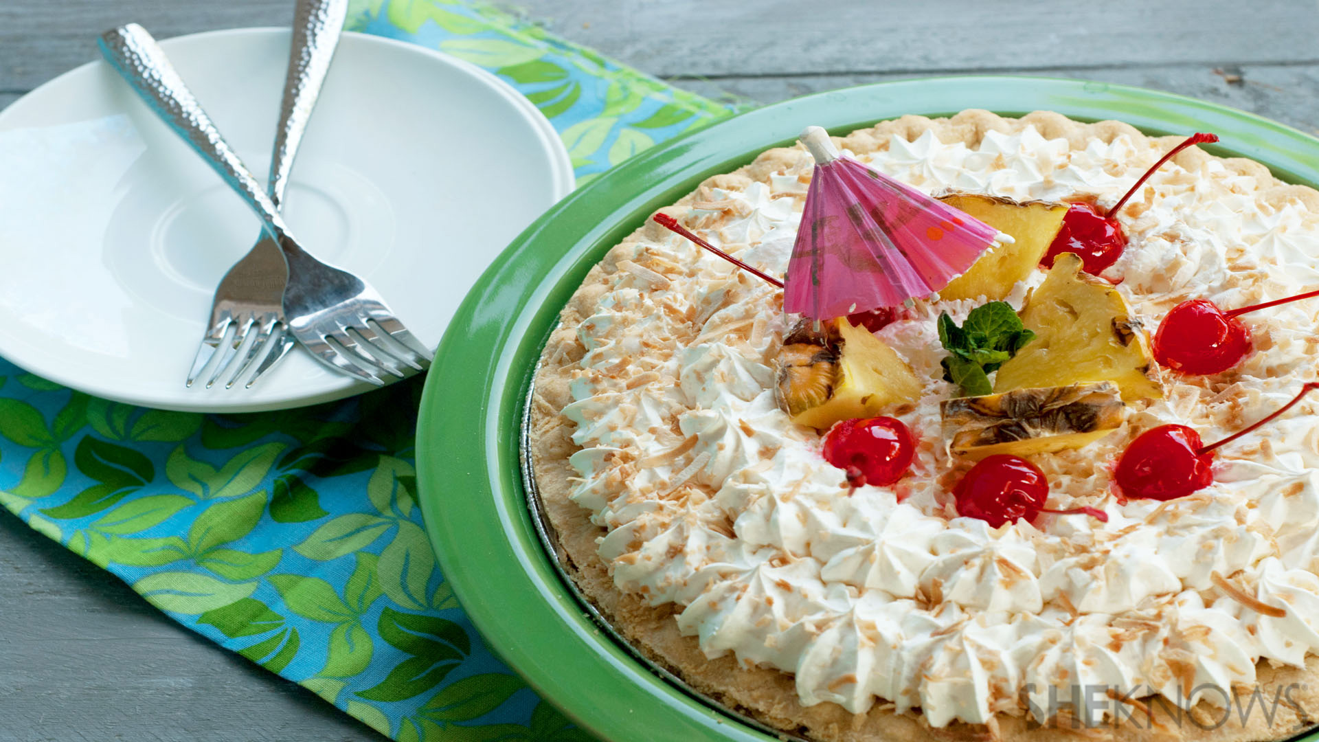 Creamy pina colada pie recipe