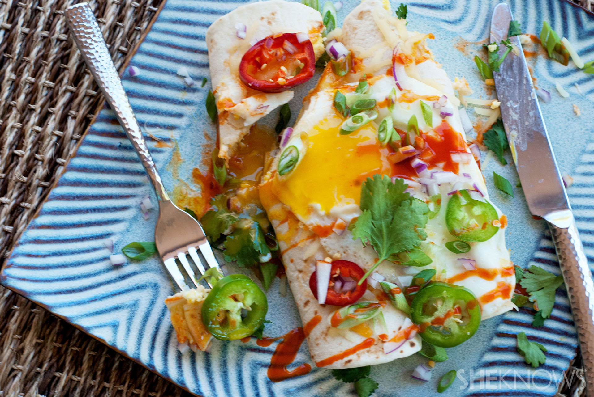 Spicy breakfast enchiladas recipe