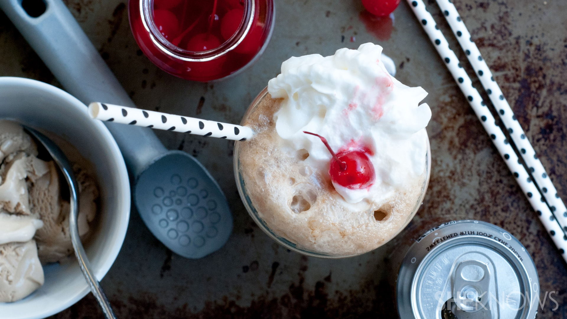 21-and-over root beer floats with homemade ice cream