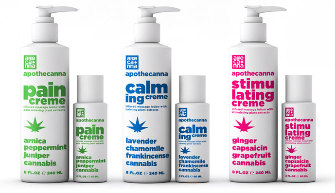 ew beauty products by Apothecanna made with cannabis oil.