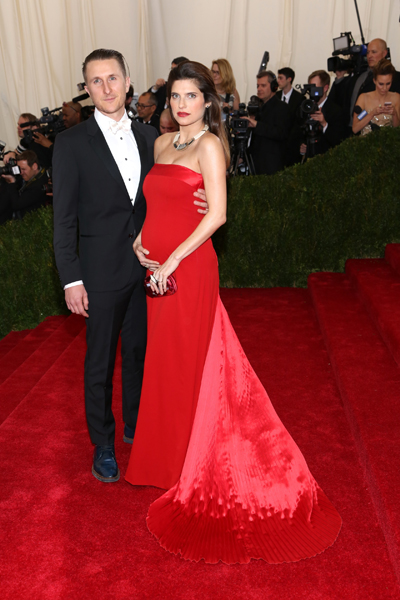 Pregnant Lake Bell and Scott Campbell at Met Gala