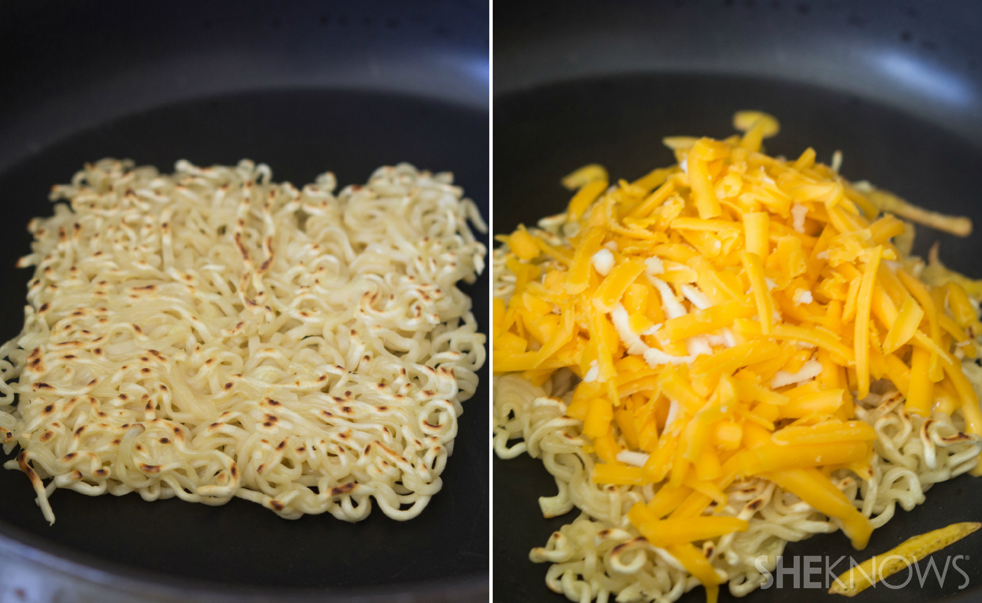 Ramen grilled cheese sandwich