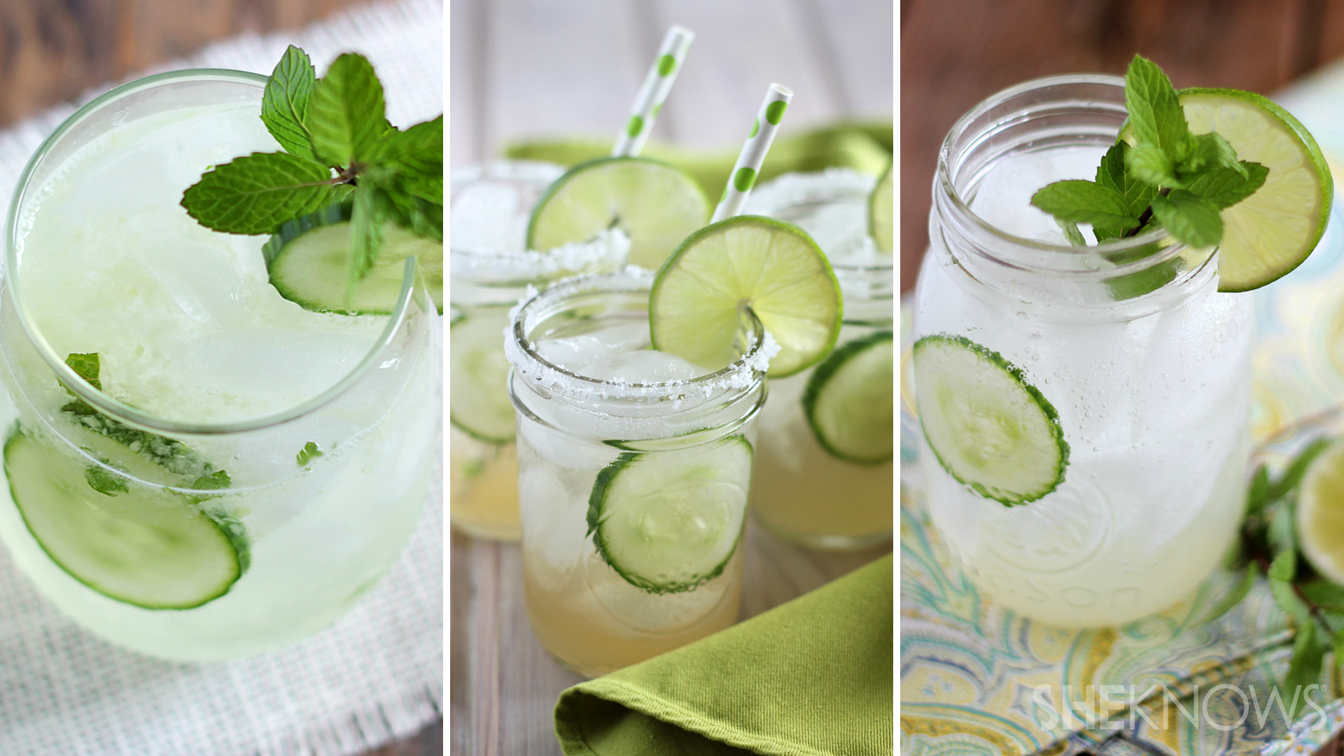 Refreshing cucumber cocktail 3 ways