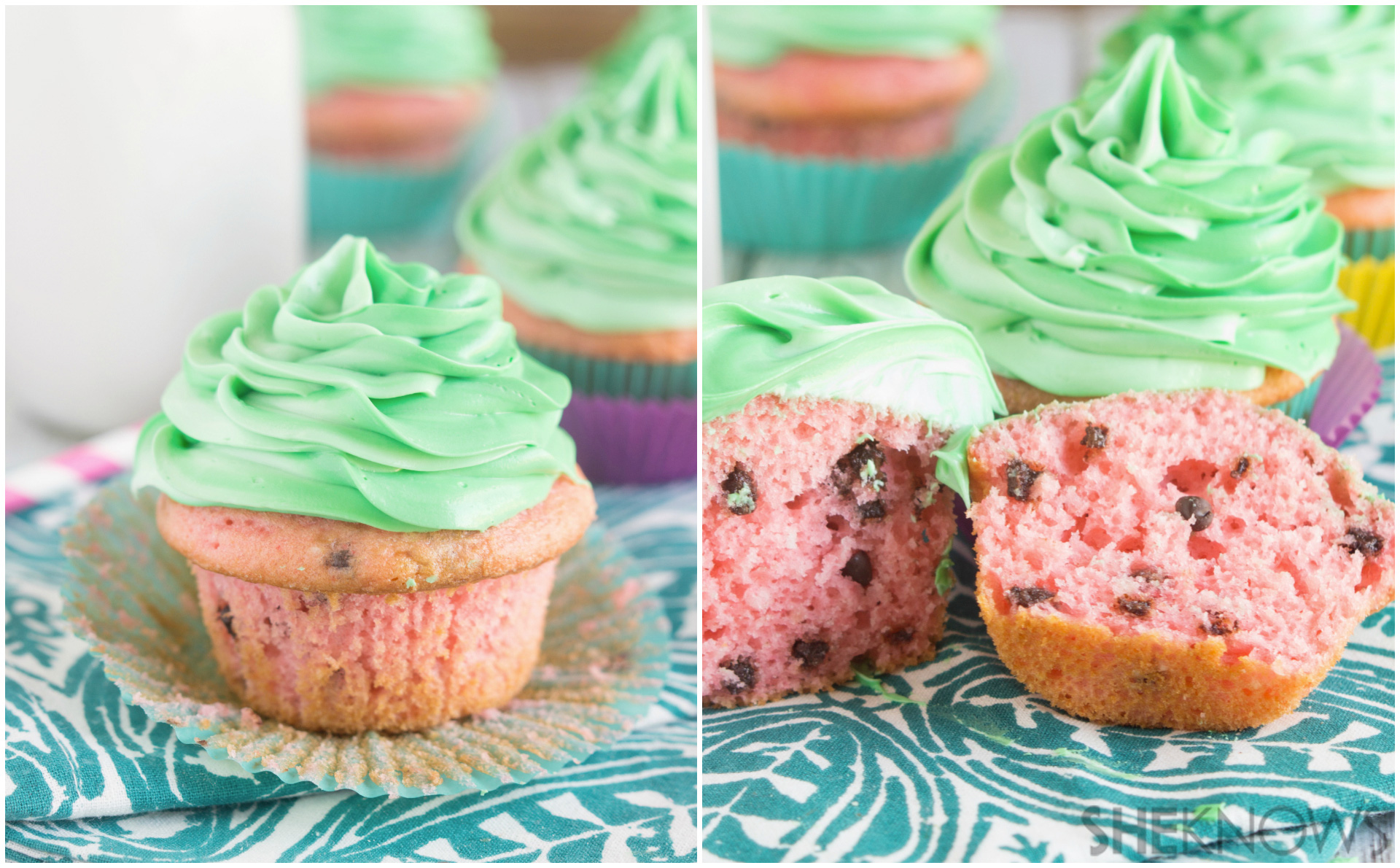 Watermelon cupcakes