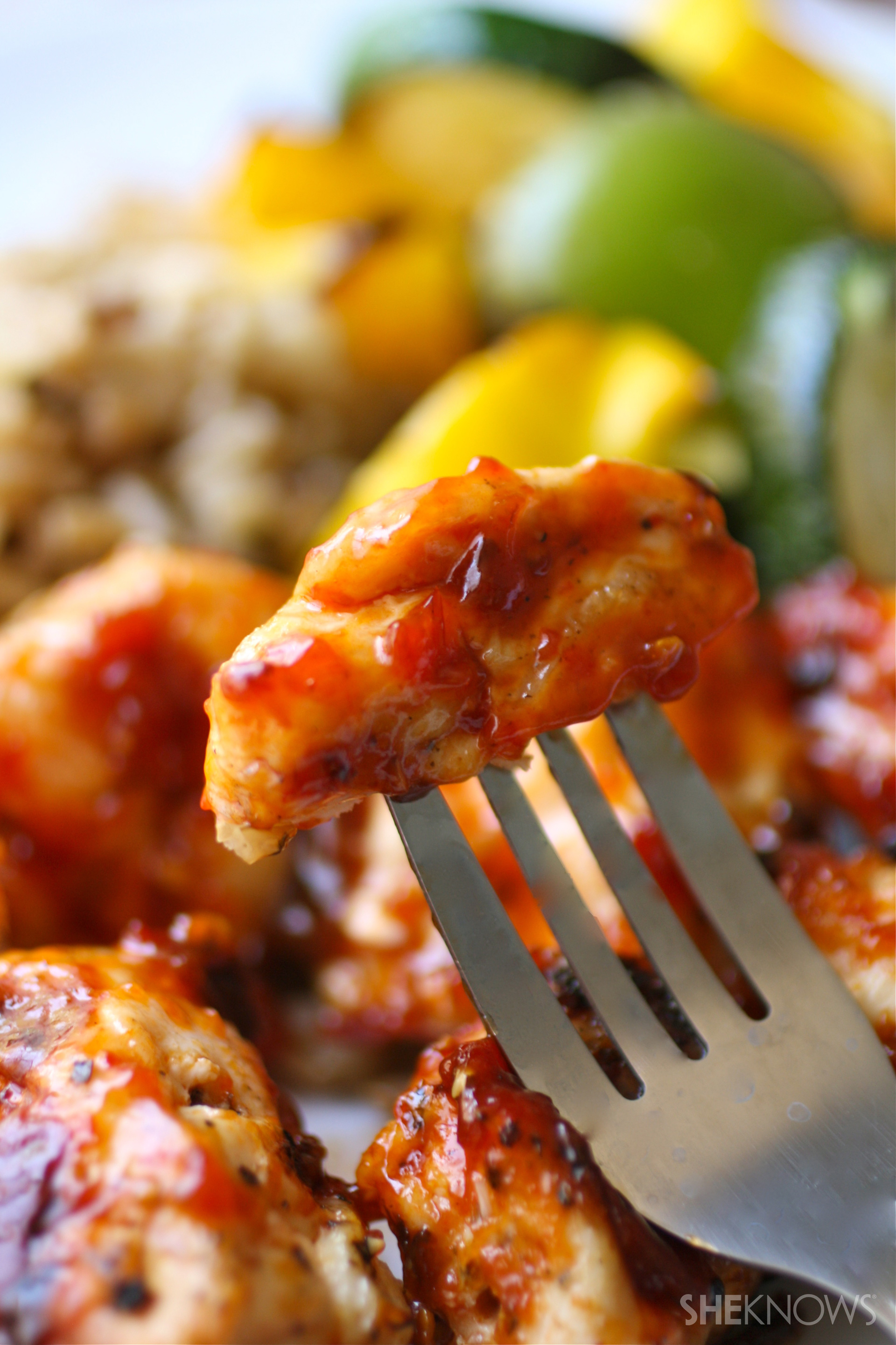 Grilled maple-chipotle chicken kabobs