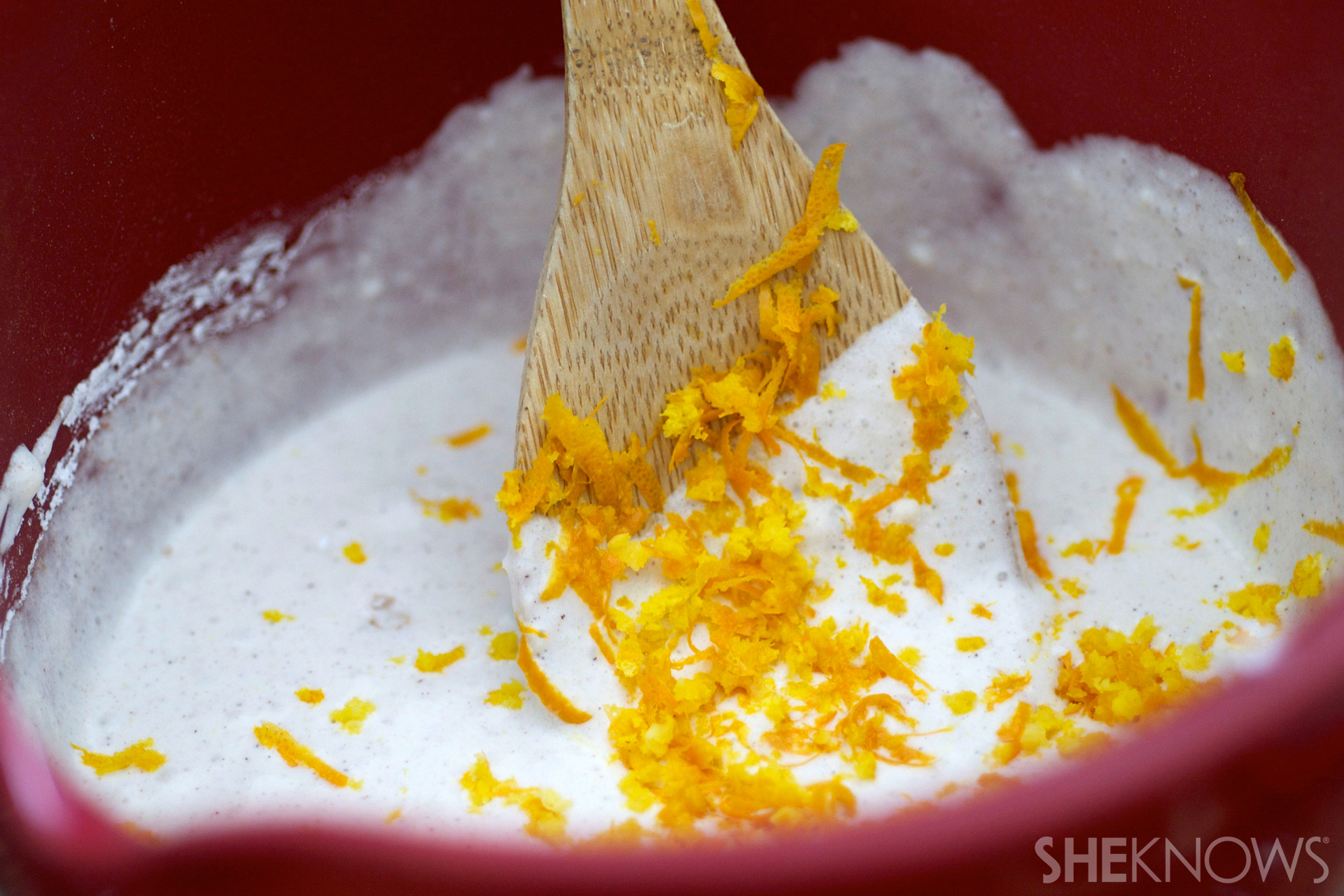 Fresh orange, honey and ricotta wedding cake
