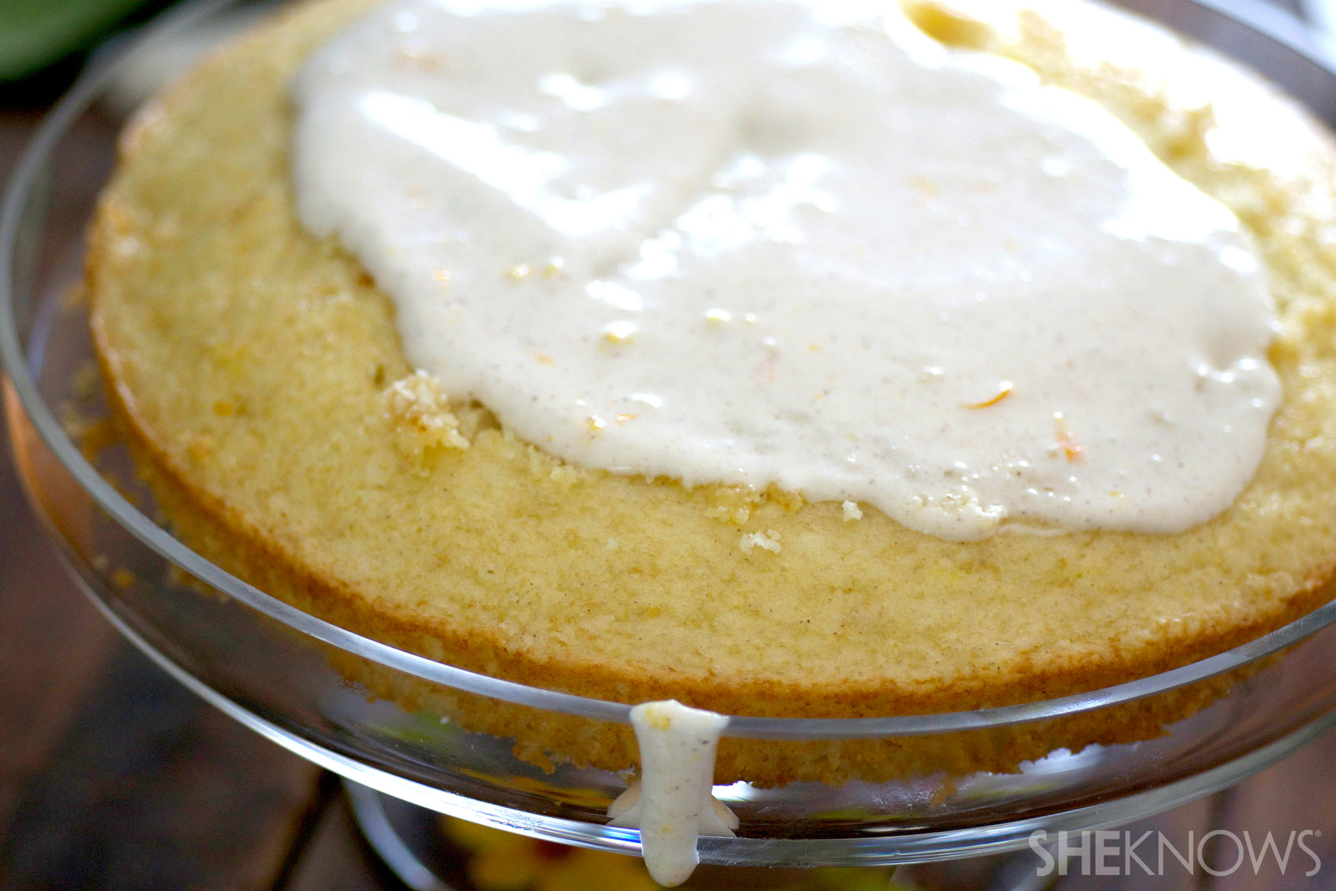 Fresh orange, honey and ricotta wedding cake