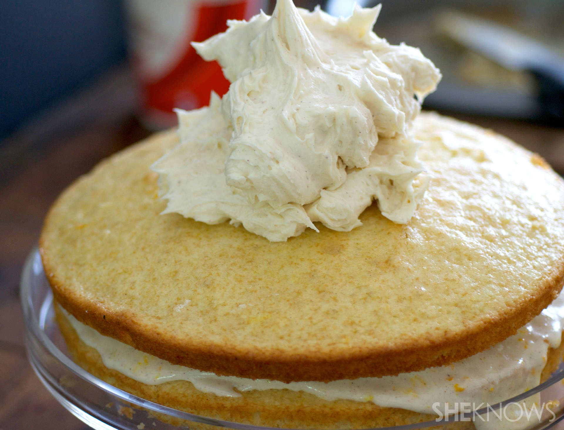 Fresh orange, honey and ricotta wedding cake