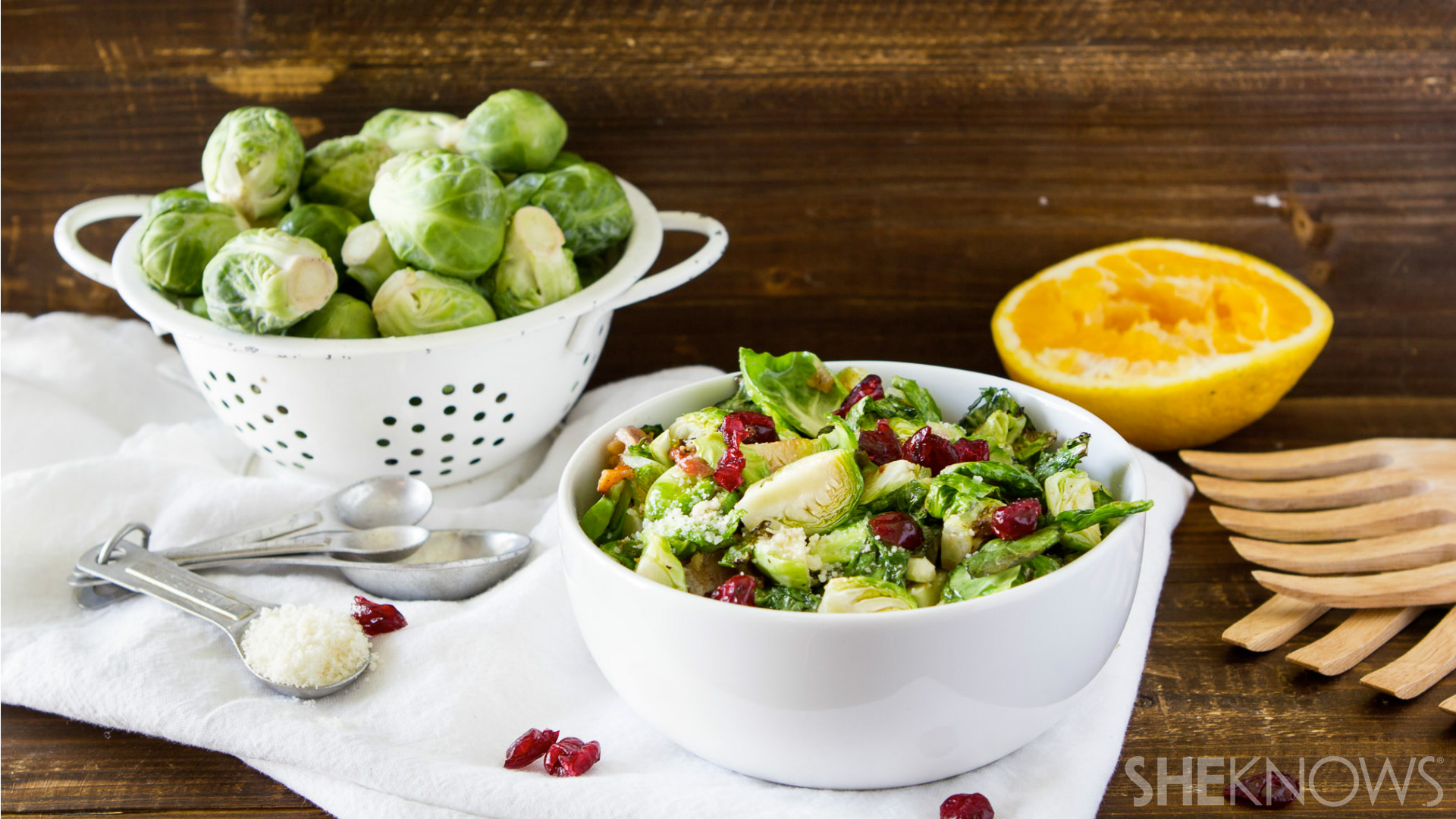 Grilled brussels sprouts salad