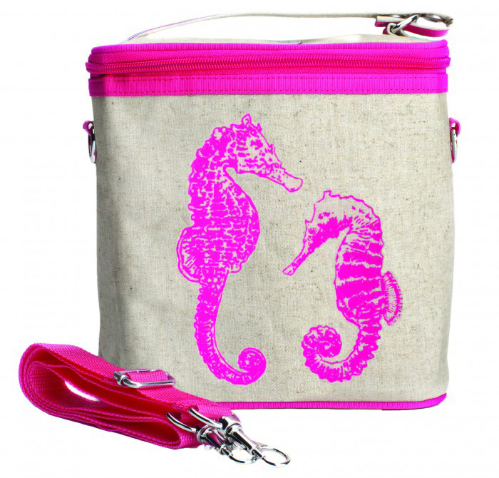 Neon Pink Seahorses Large Cooler Bag | Sheknows.com