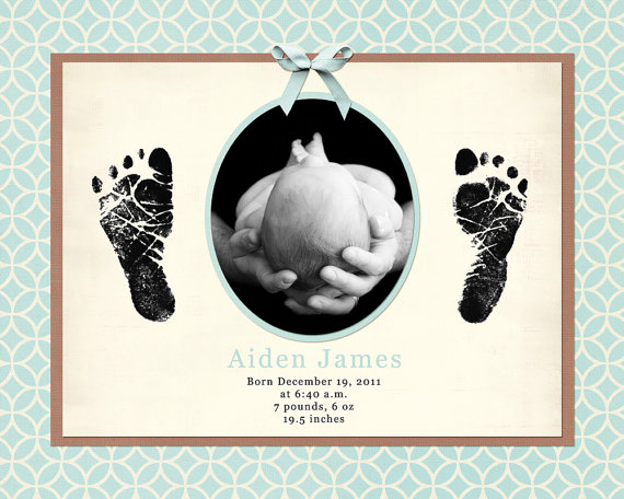 baby footprint keepsake
