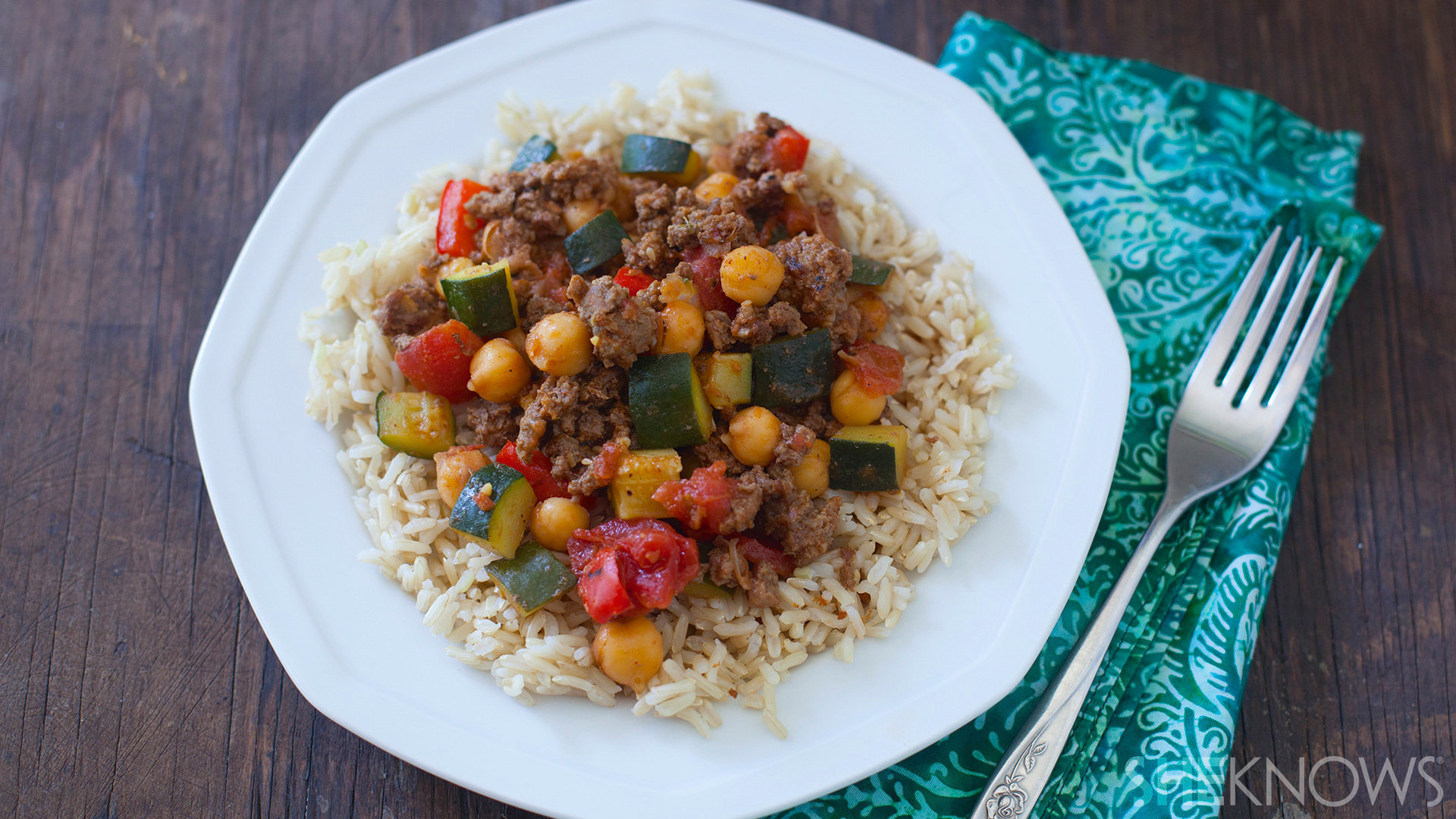beef chickpea skillet