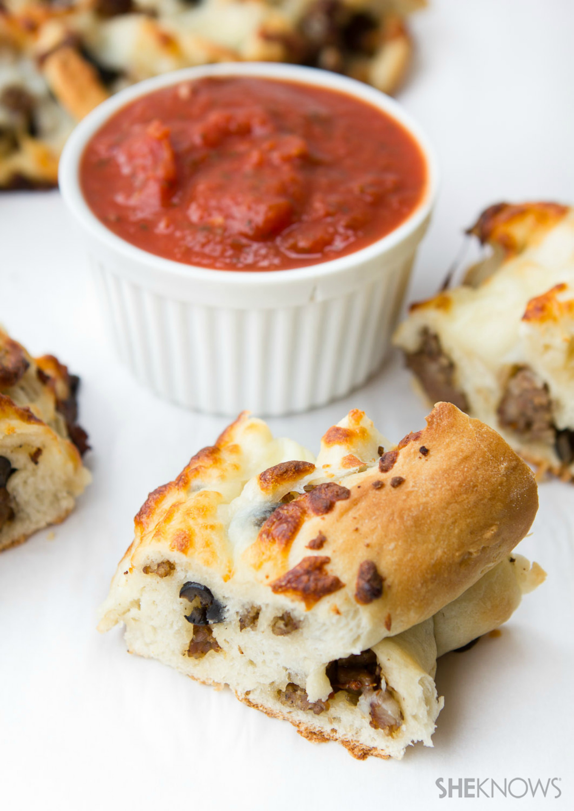 Cheesy sausage braided bread