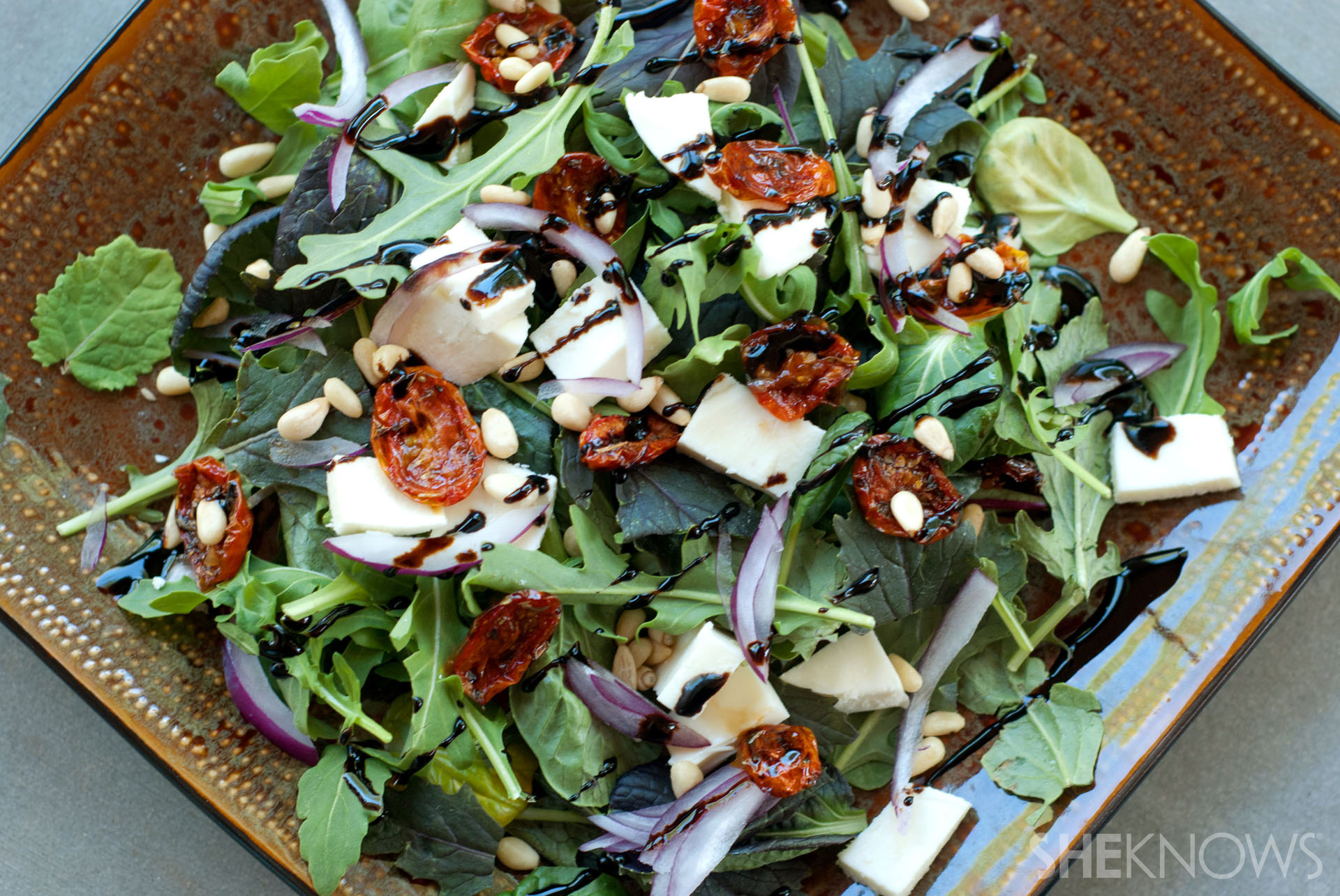 Blistered maple balsamic tomato salad recipe