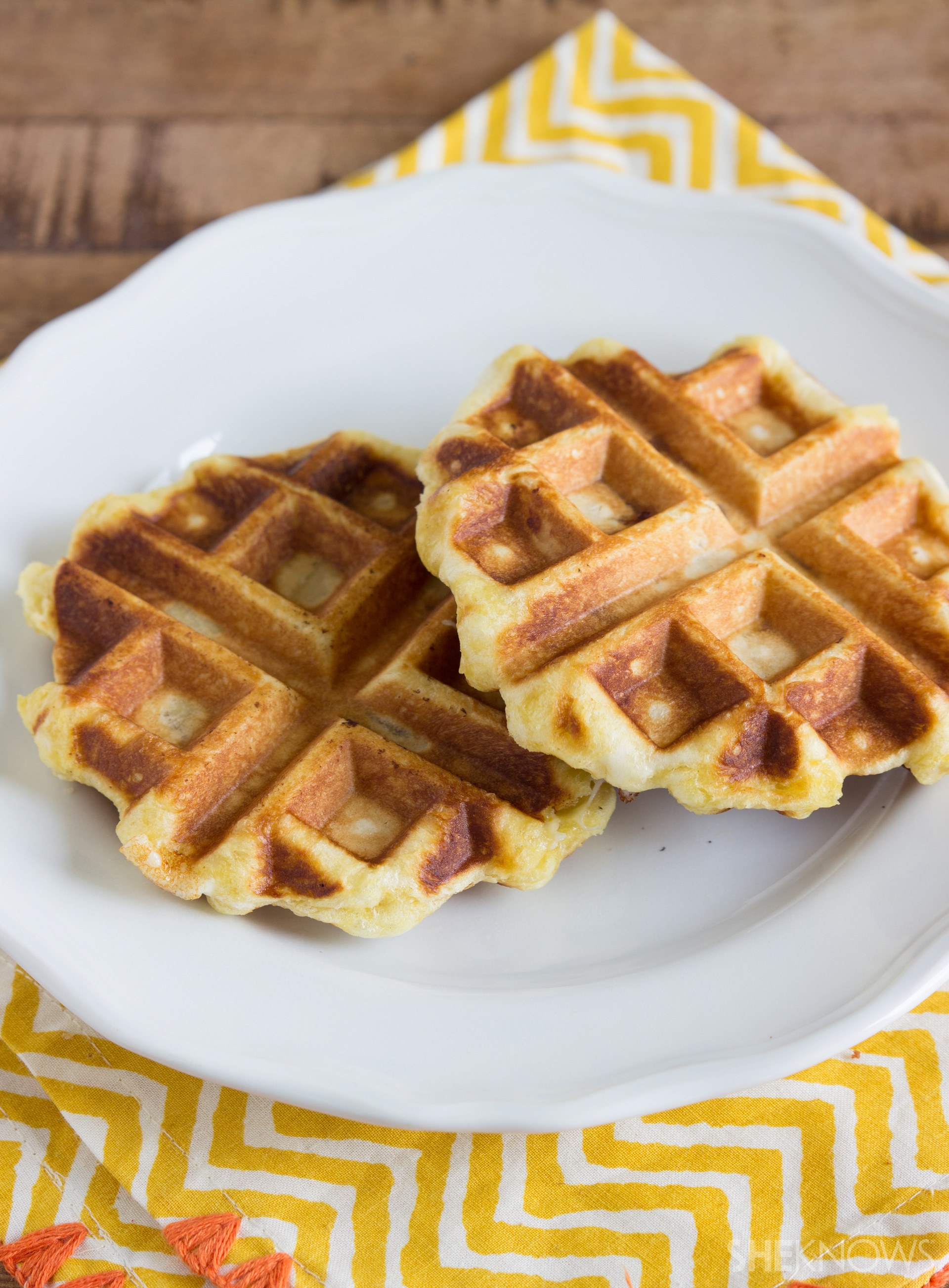 Individual waffle pizzas