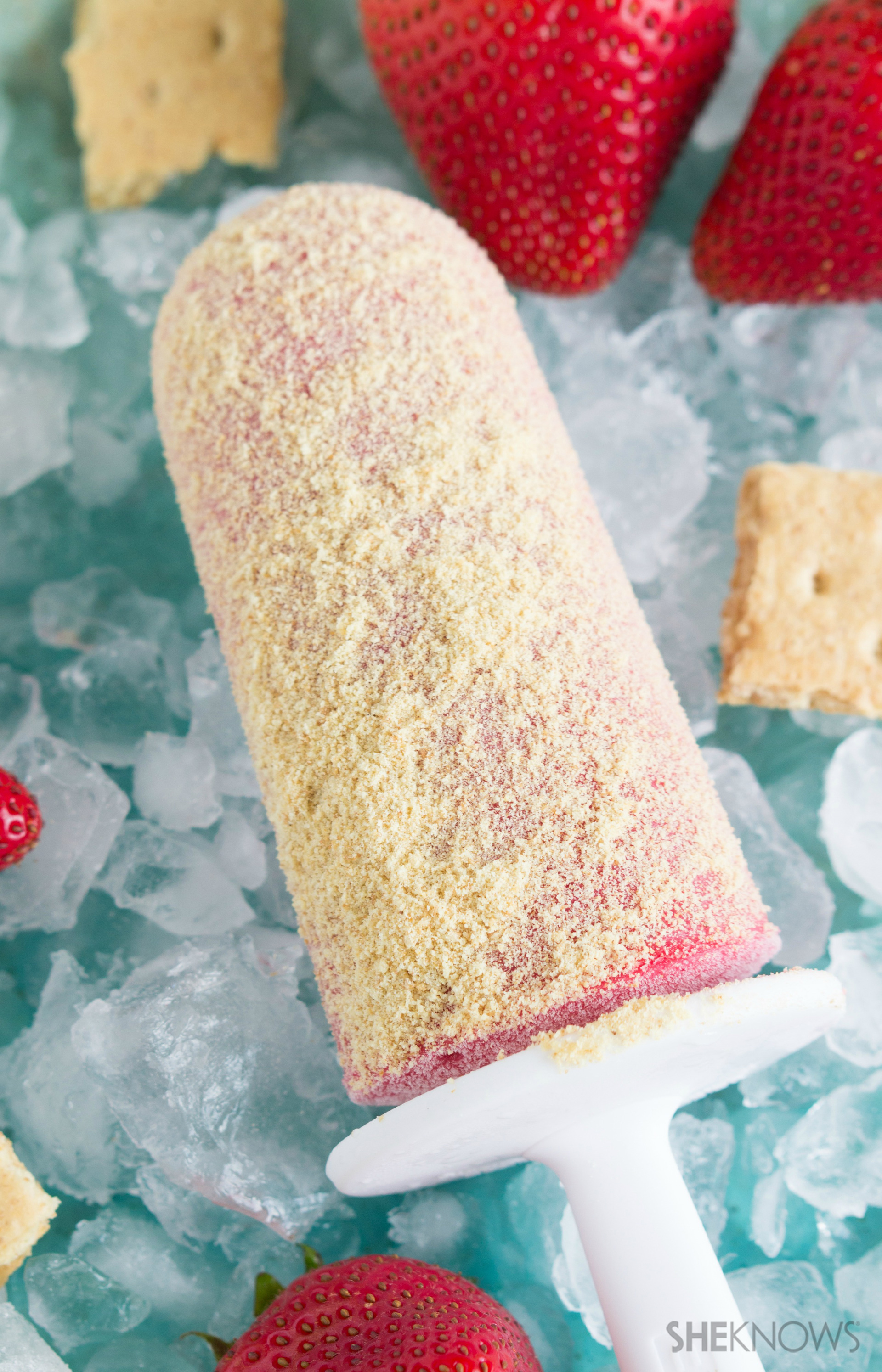 Strawberry pie filled popsicles