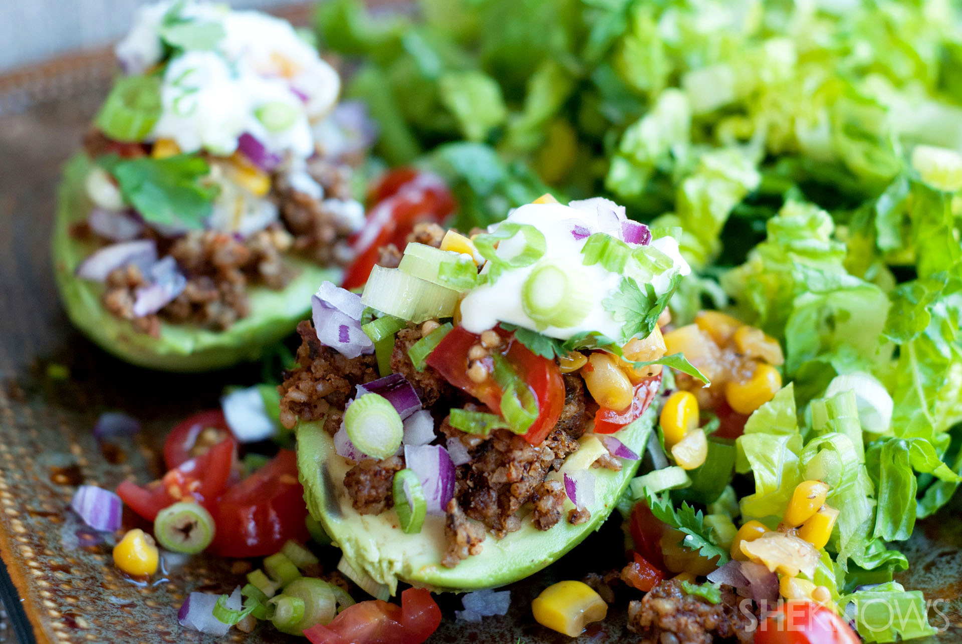 Vegan taco stuffed avocados recipe