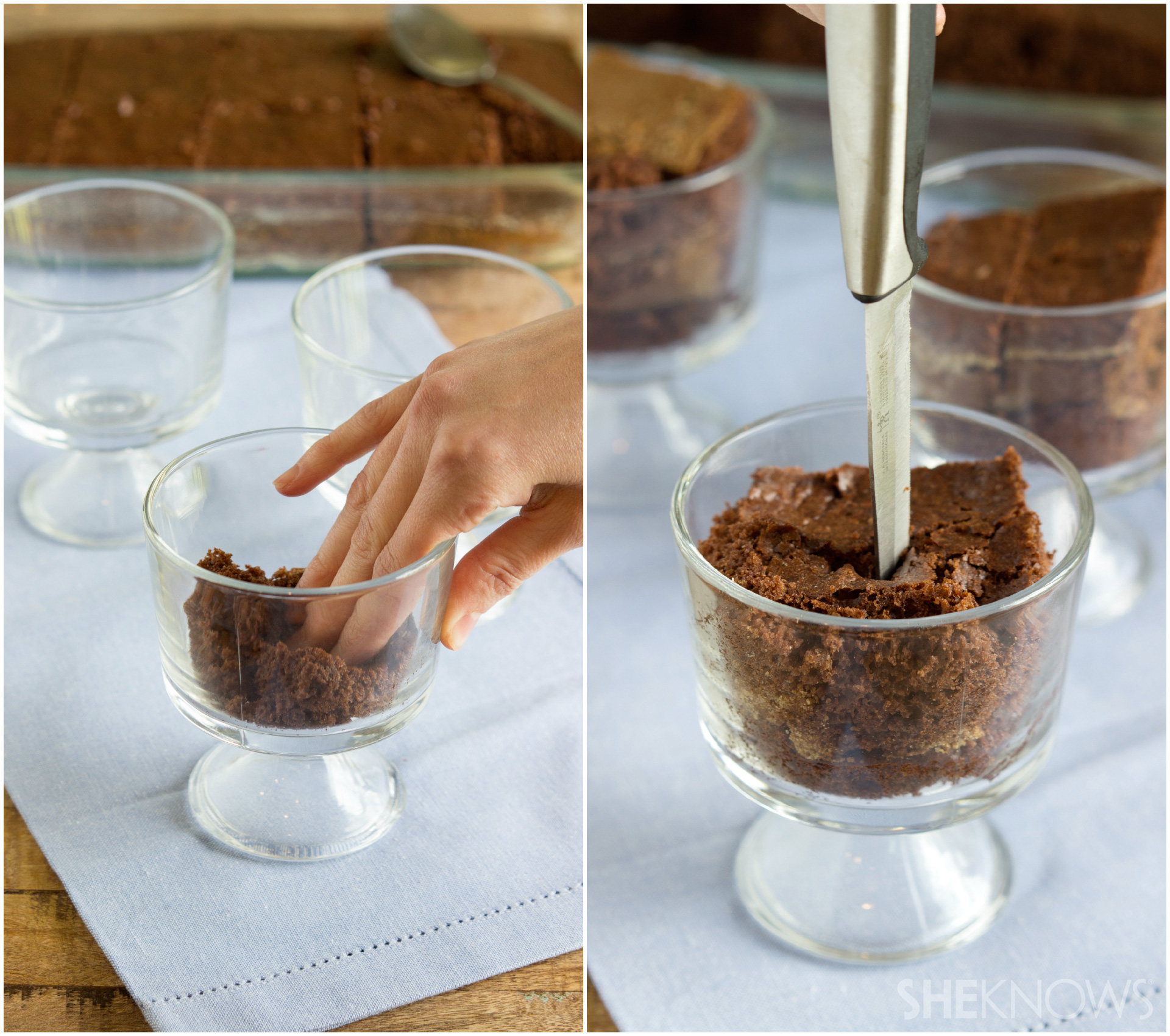 Miniature individual poke cakes