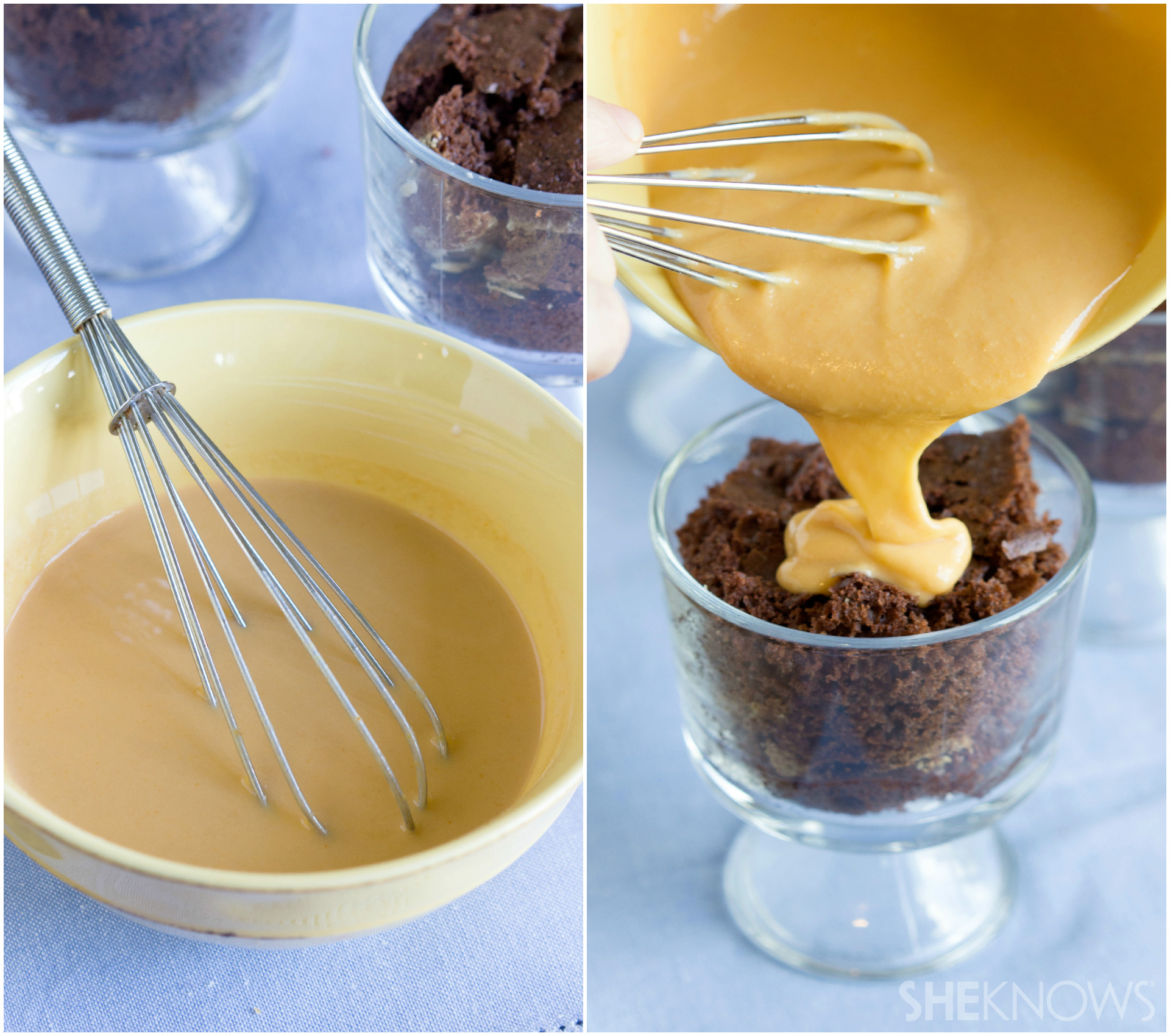 Miniature individual poke cakes
