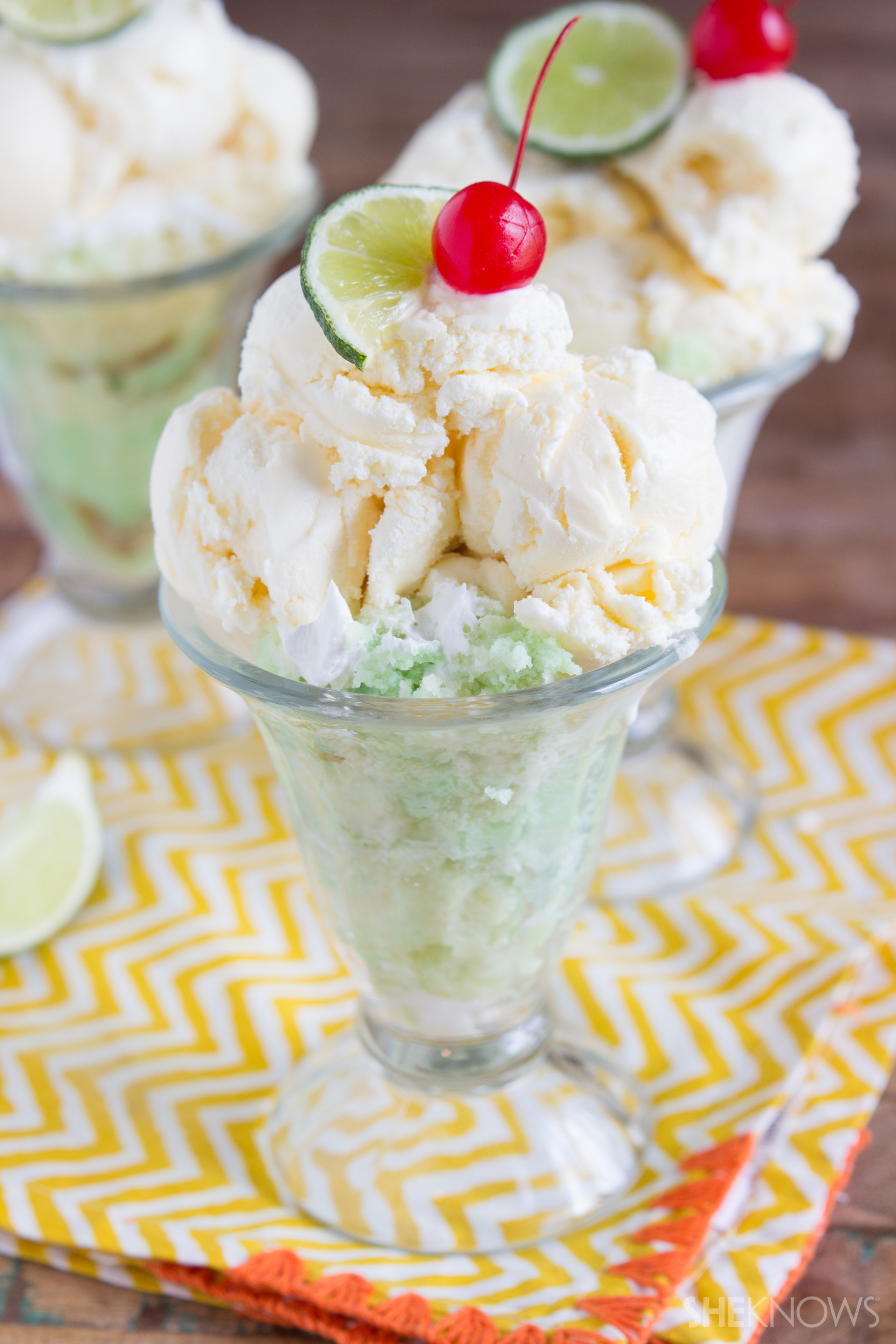 Key lime pie poke cake