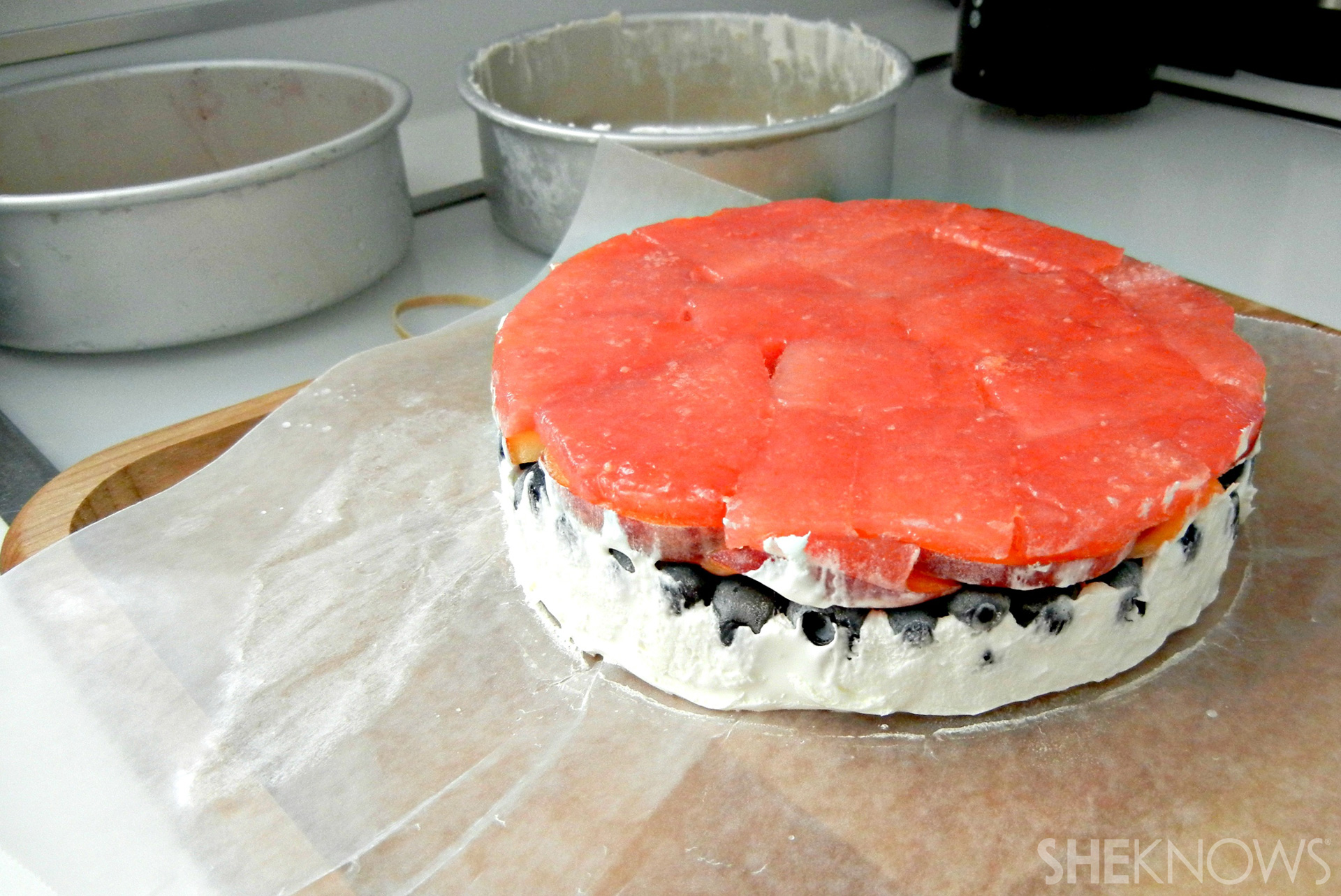 Fresh fruit layer cake