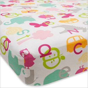 bright colored crib sheets