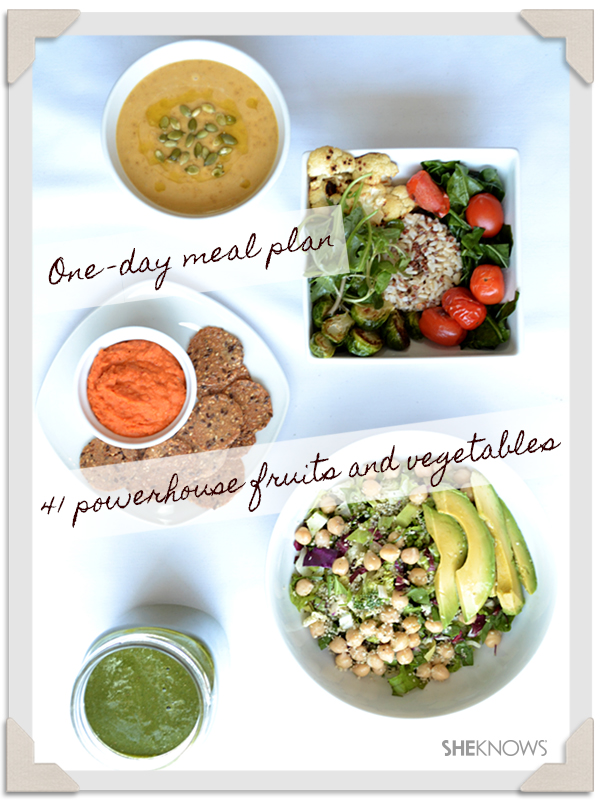 Powerhouse fruits and veggies: Menu for a day
