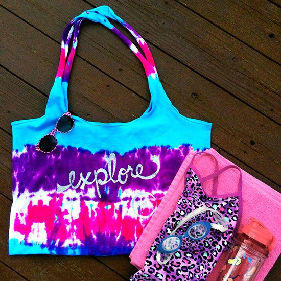 Tie dyed summer tote