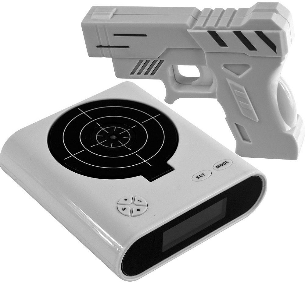 Gun & Target Recordable Alarm Clock | Sheknows.com
