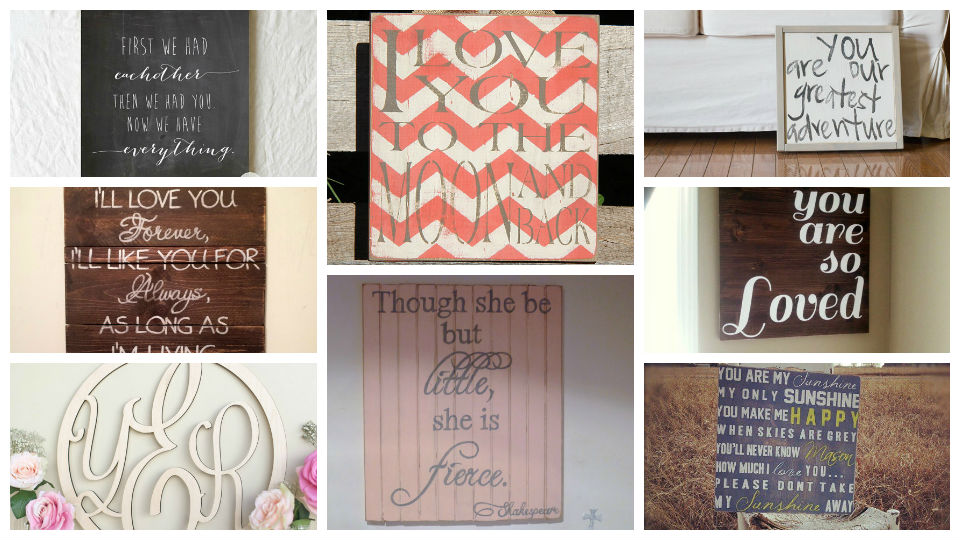 baby nursery signs decor