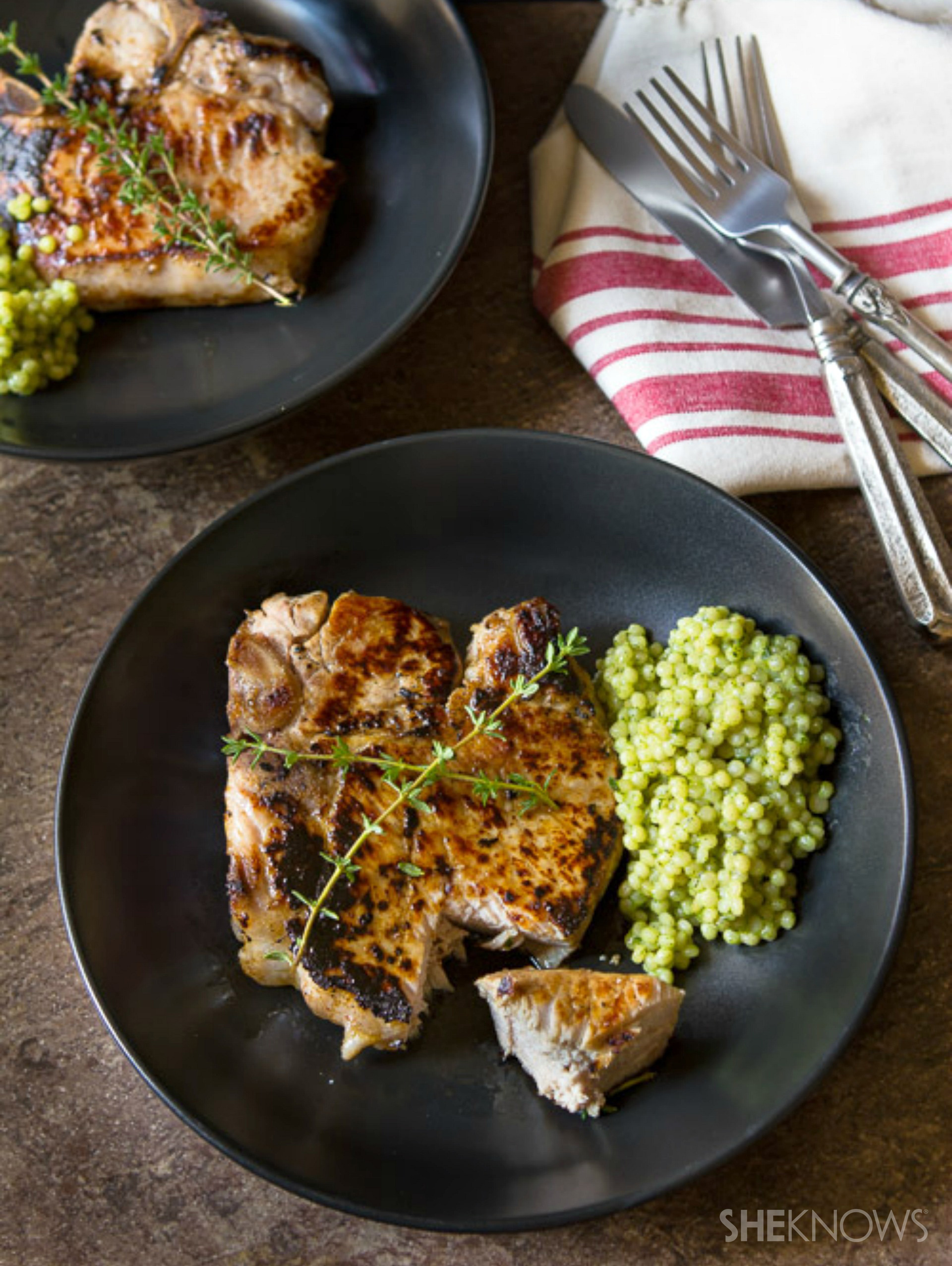 Sweet tea brined pork chops