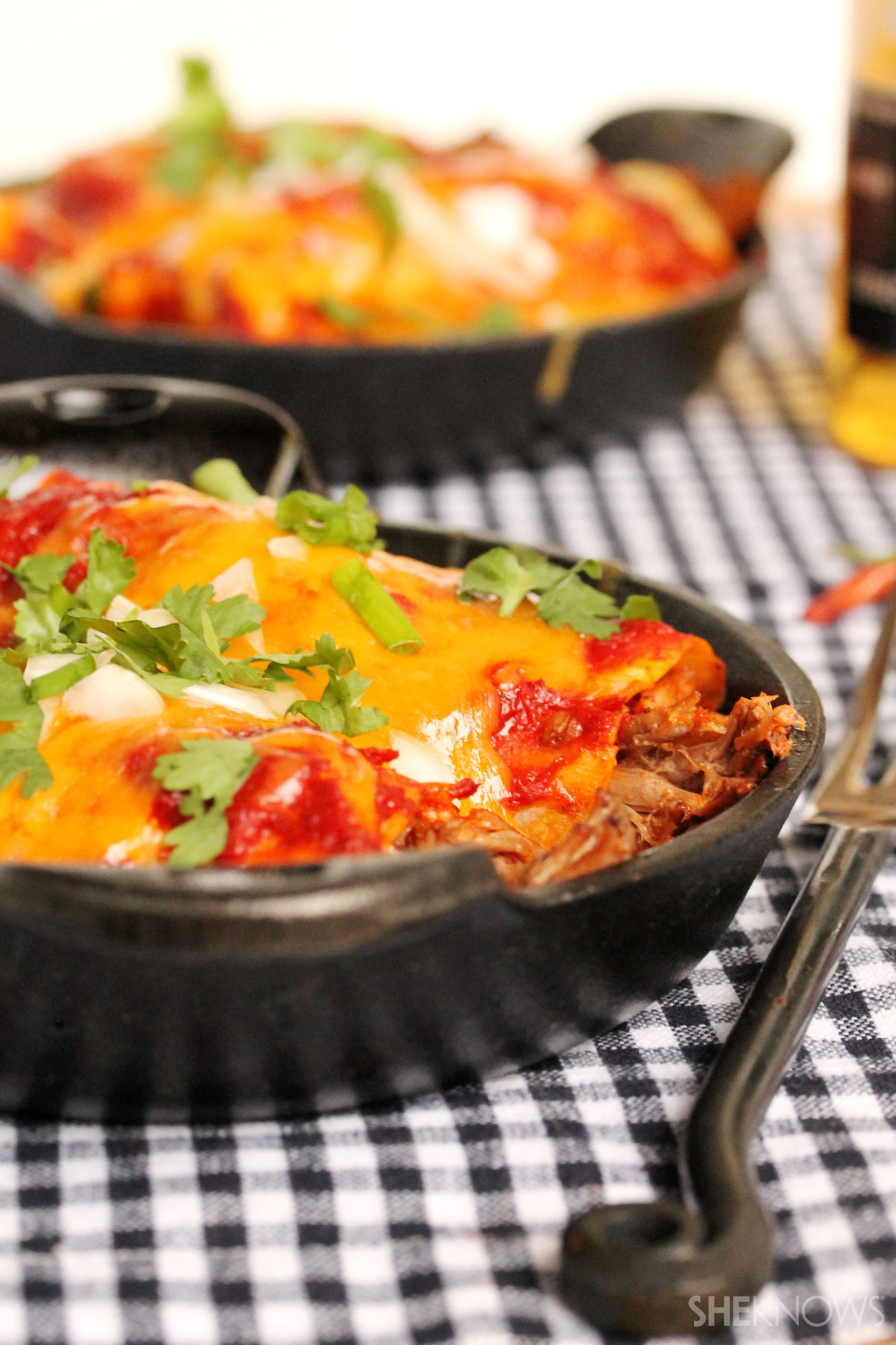 Slow cooker shredded beef burrito enchilada recipe