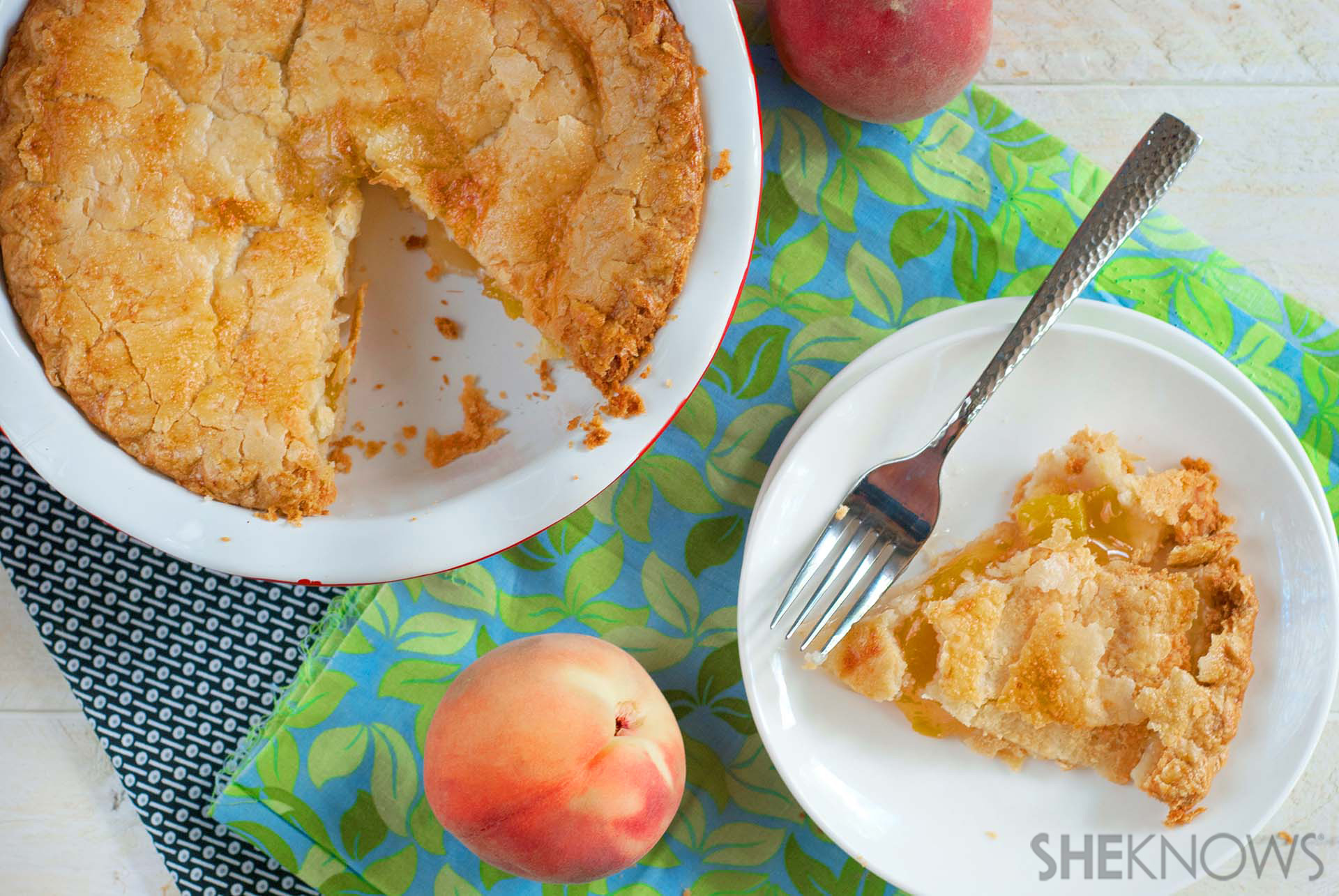 Double crust brown sugared peach pie recipe