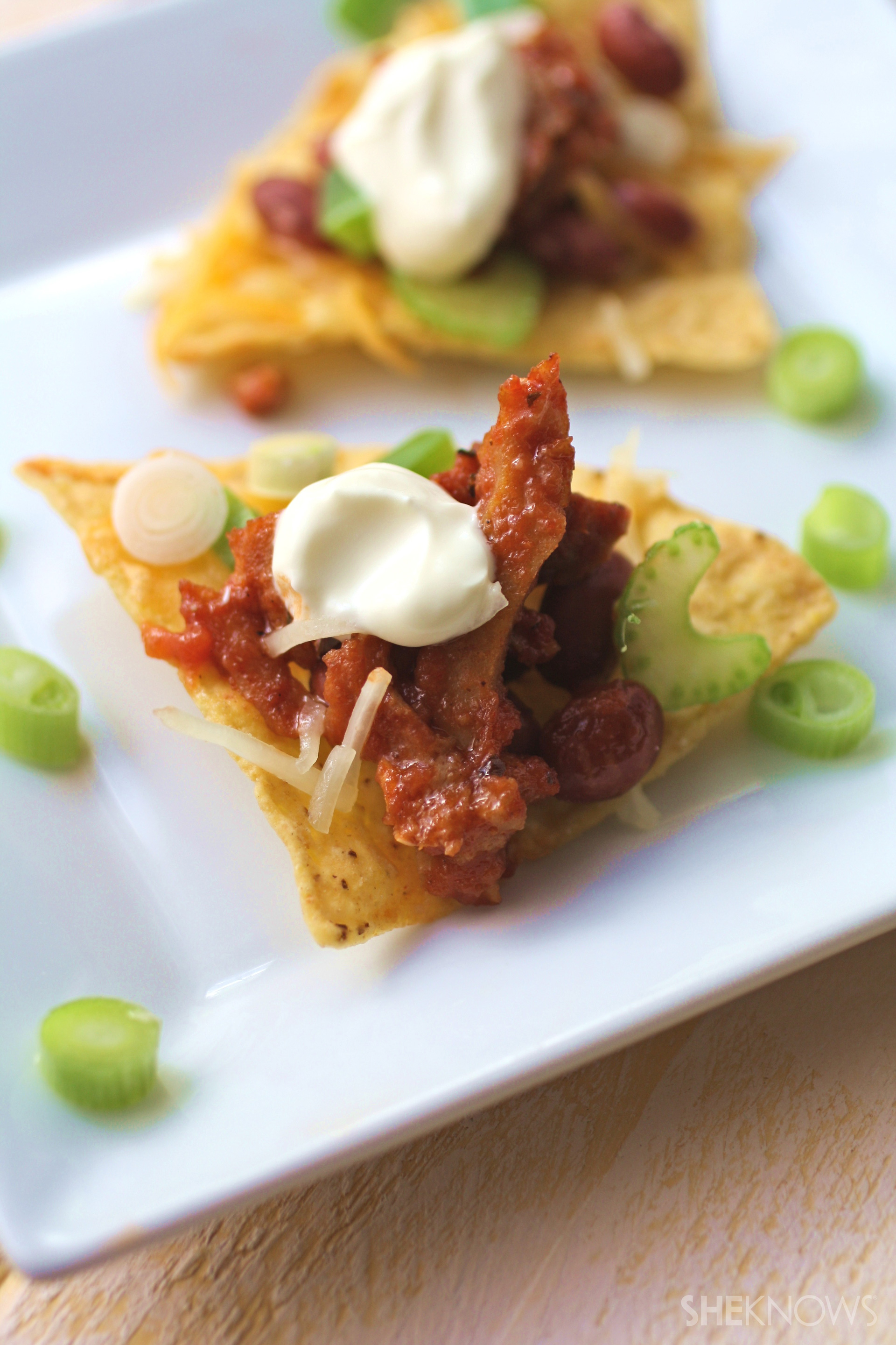 Cajun seitan nachos
