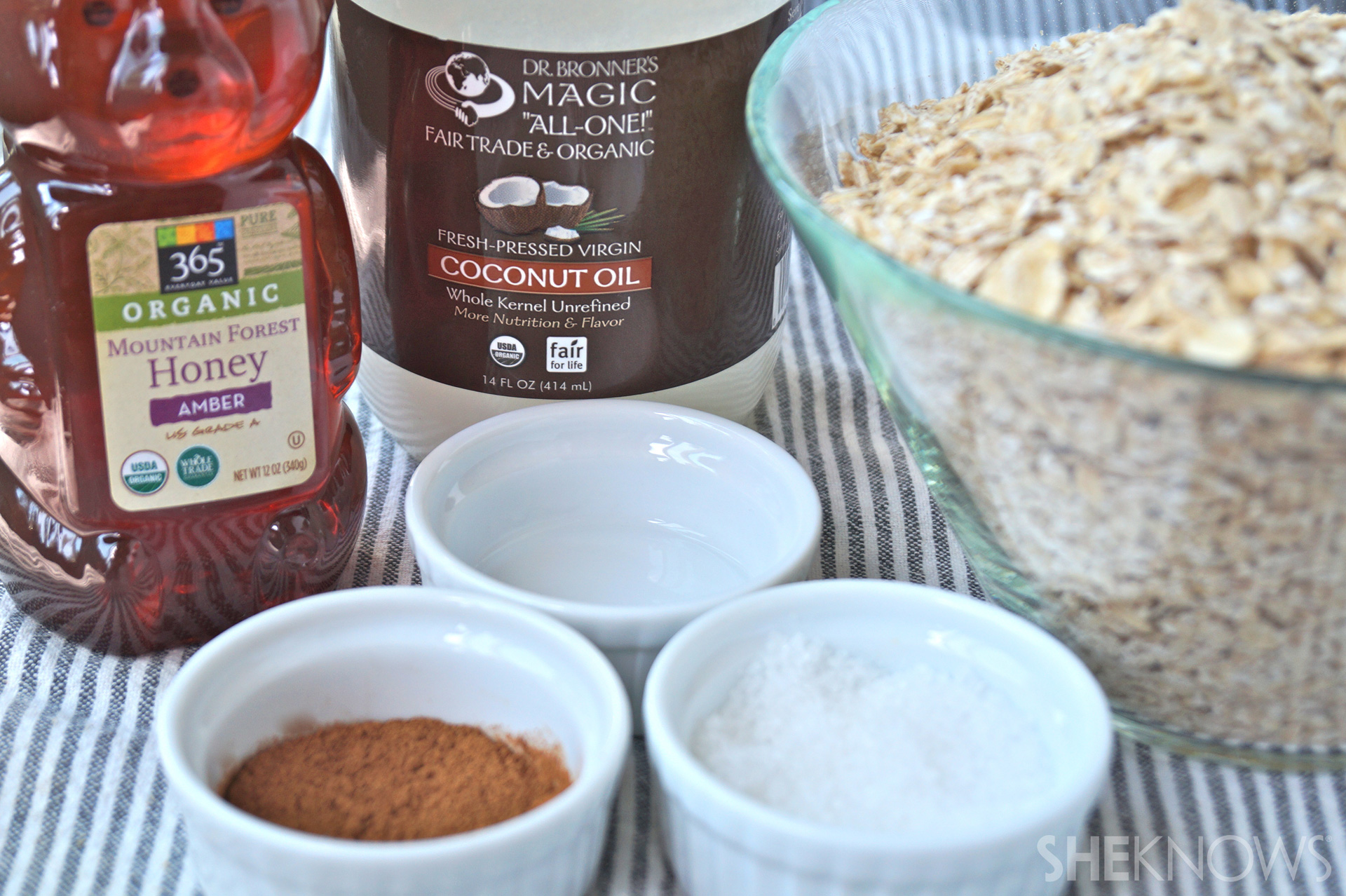 Spiced Cinnamon Granola ingredients