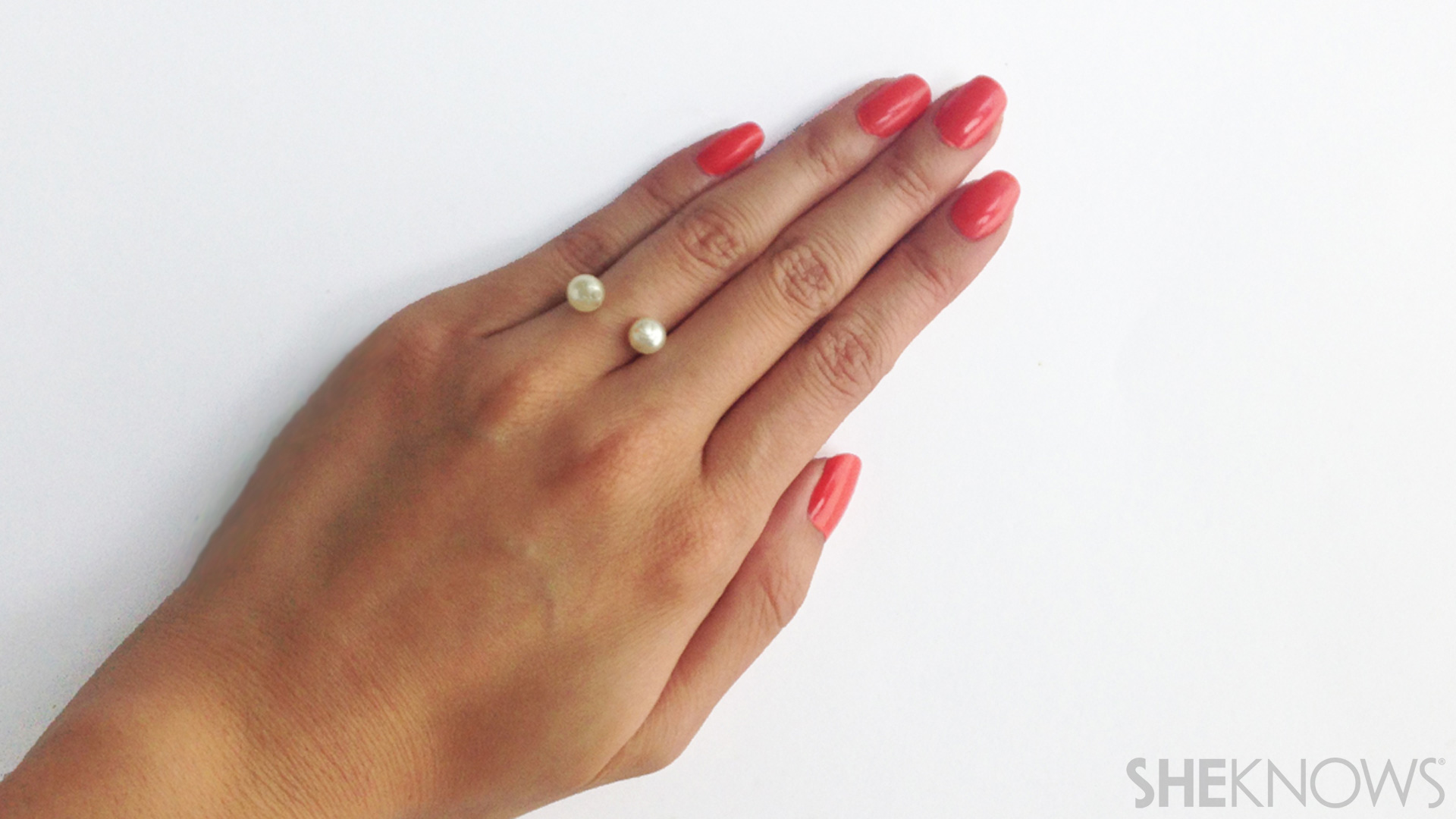 Chanel inspired DIY pearl ring