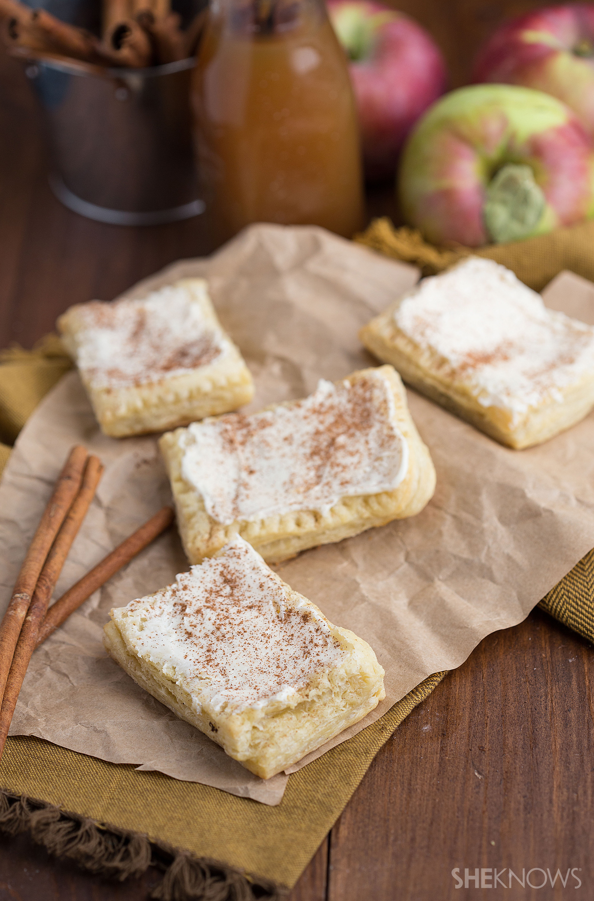 Apple and cream cheese toaster strudel