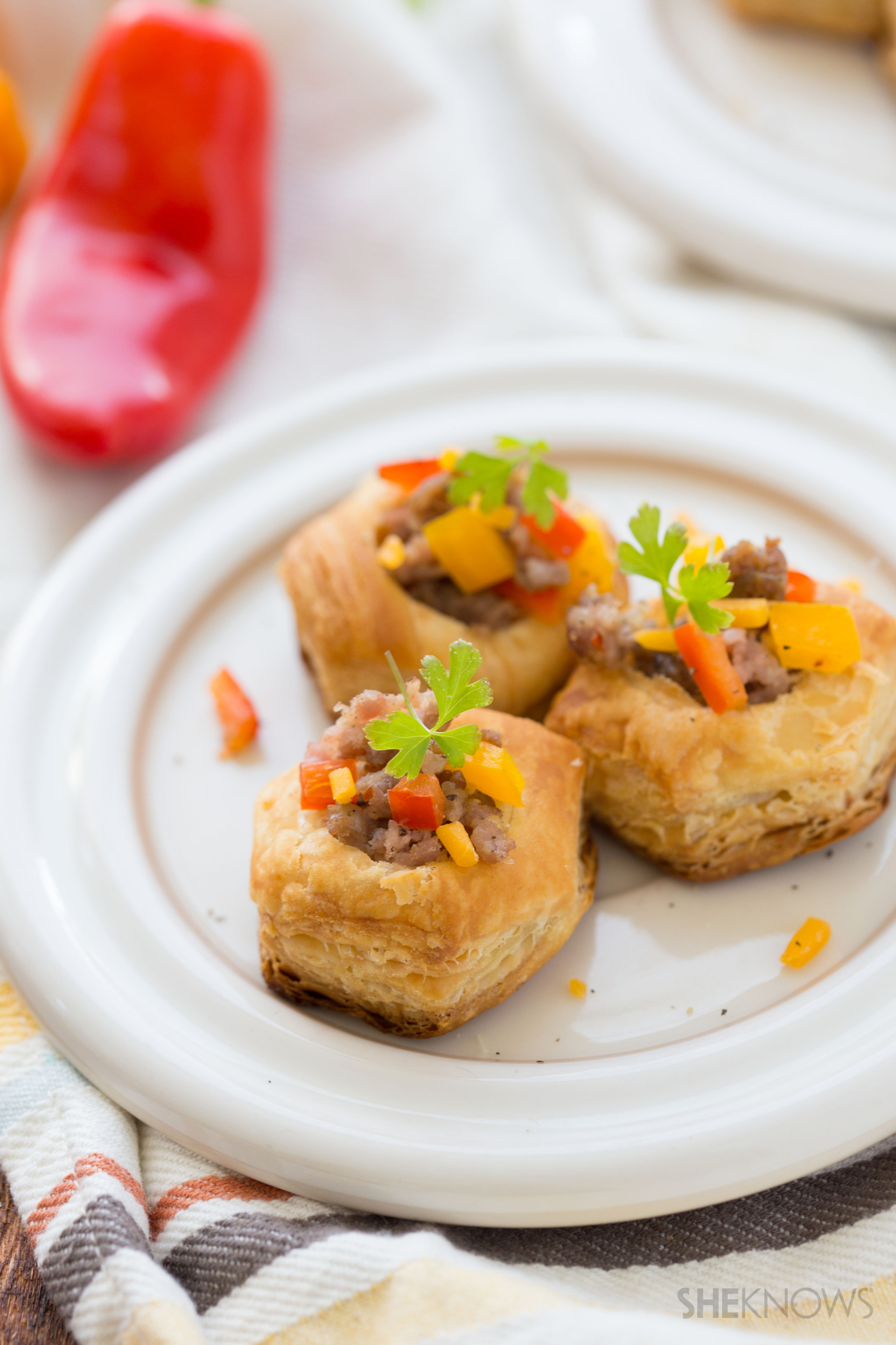 Spicy sausage tarts